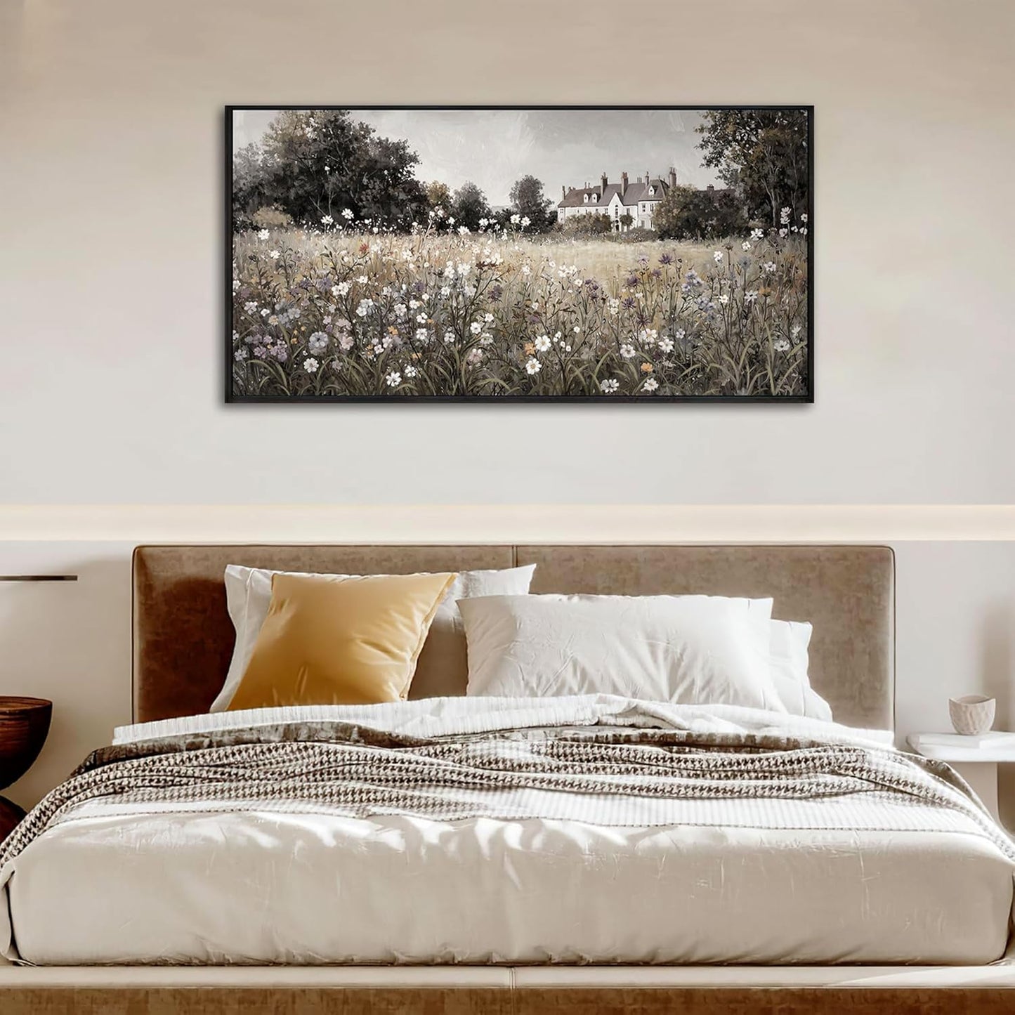 yiijeah Above Bed Wall Decor - Large Wall Art for Bedroom Pictures Wall Decoration Over Bed Framed artwork for Home Living Room Bedroom Office Decoration