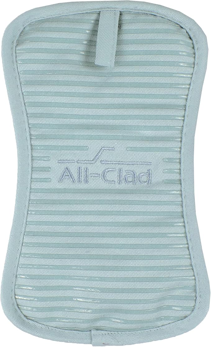 All-Clad Premium Pot Holder & Hot Pad: Heat Resistant up to 500 Degrees - 100% Cotton, 10"x6.25" Hot Pad for Kitchen and Barbeque, 1-Pack, Rainfall