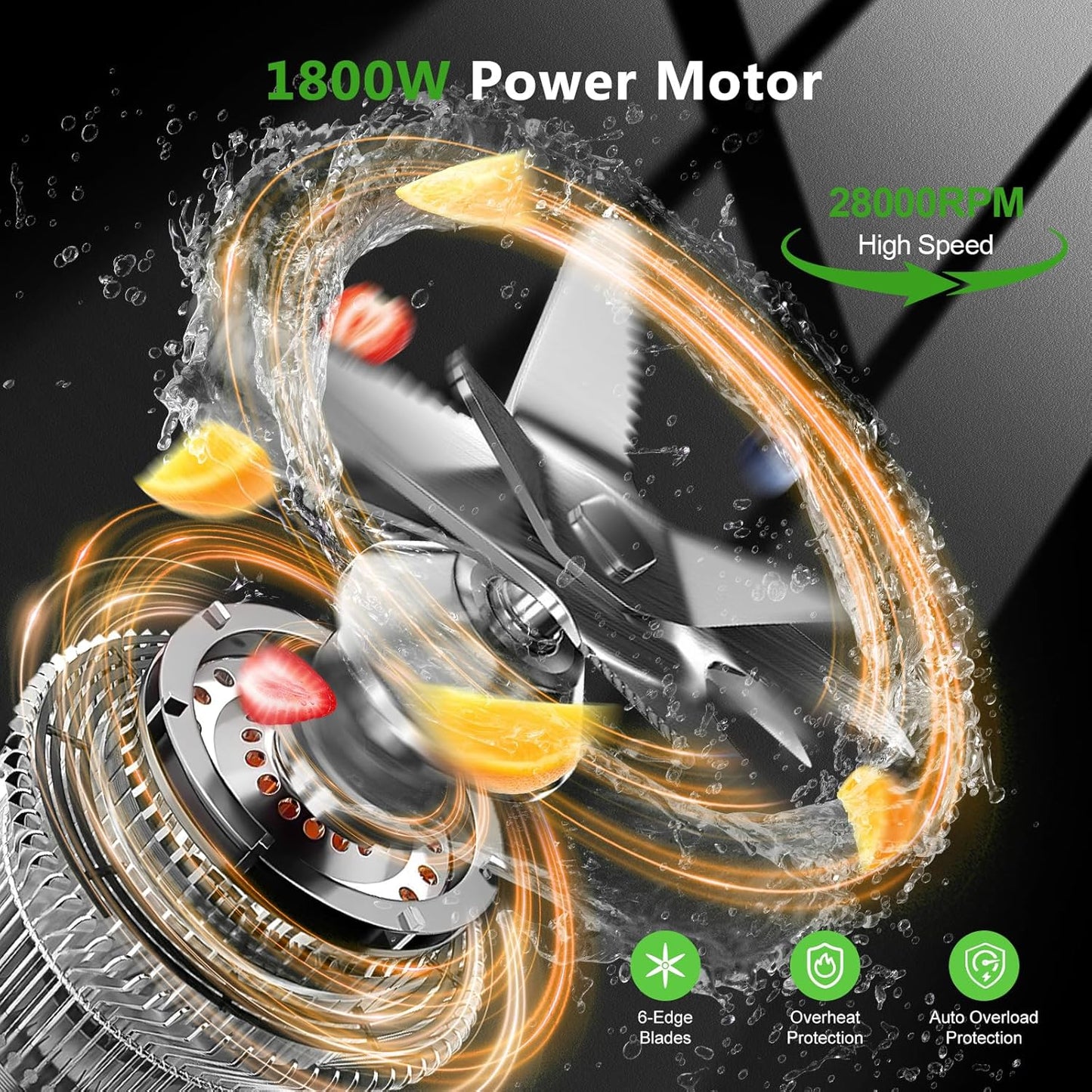 1800W Smoothie Blender and Grinder Combo 70OZ Large Capacity Countertop Blenders for Kitchen High Speed Blender for Smoothies Ice Crushing Frozen Drinks Puree