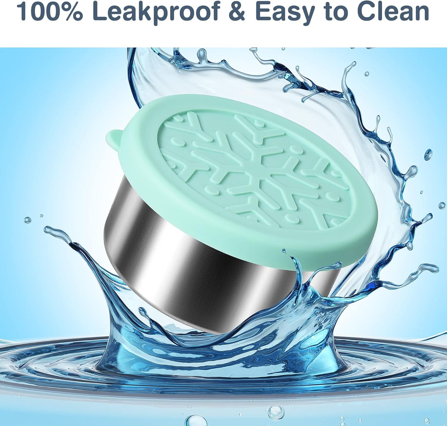 Stainless Steel Containers with Lids - Stackable Toddler Snack Containers, 18/8 Stainless Steel Lunch Box for Kids Adults, Leakproof Metal Food Storage Containers (4Pack: 3oz, 7oz, 13oz, 22oz)