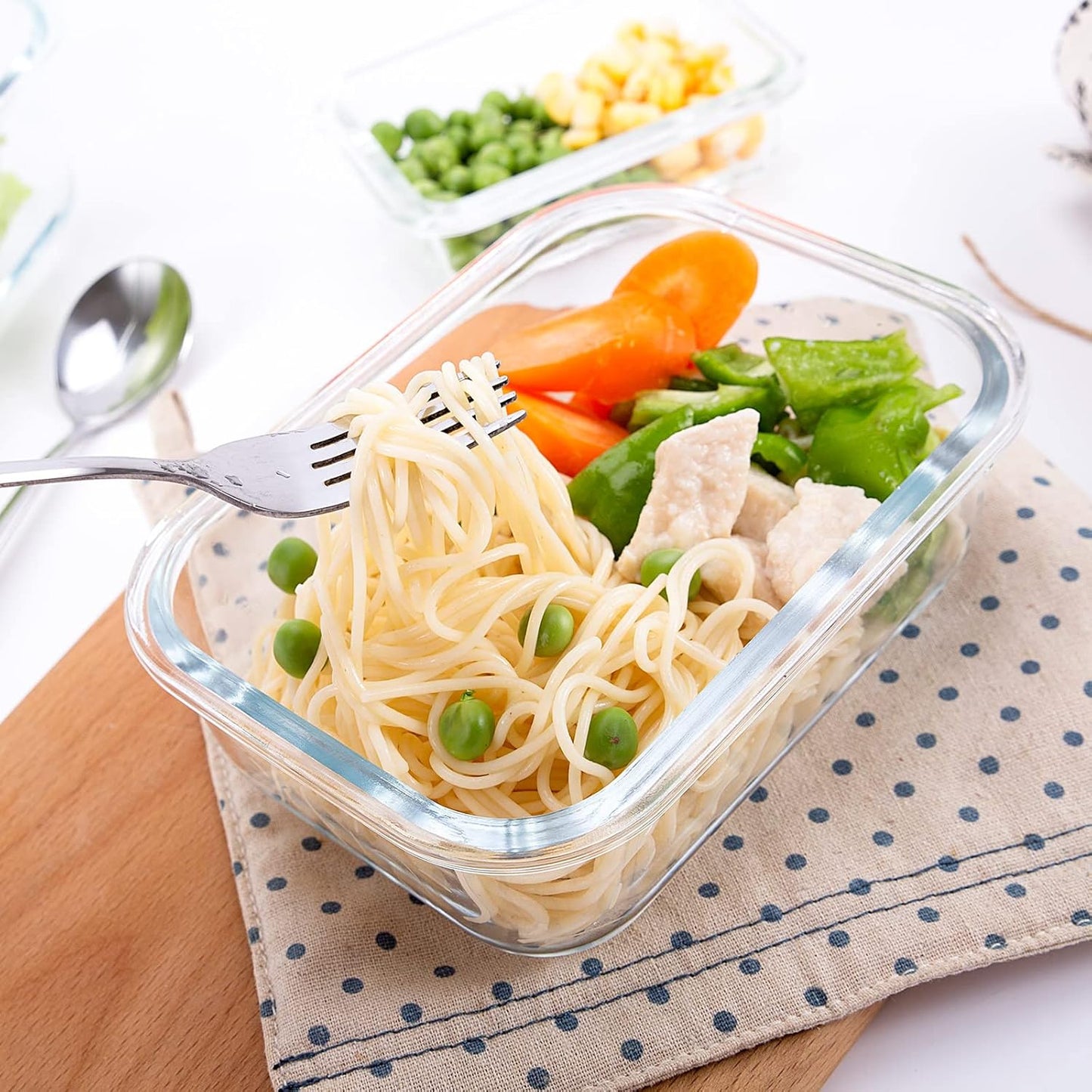 UMEIED 10 Pack Glass Food Storage Containers with Lids Leakproof, Airtight Glass Meal Prep Containers For Lunch, On The Go, Leftover, Dishwasher Safe