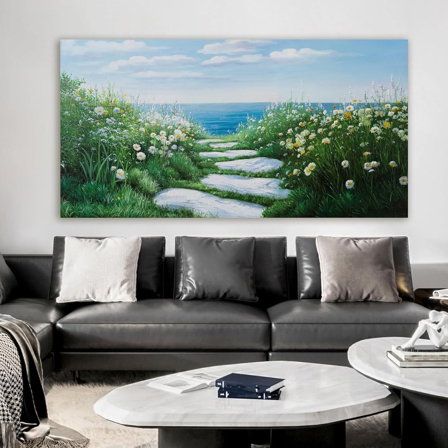 Canvas Wall Art Decor Large Wall Art Pictures for Living Room Canvas Art Wall Decor Nature Landscape Wall Art Decor Modern Coastal Wall Art Prints Artwork for Walls Bedroom Office Wall Decor 29"X58"