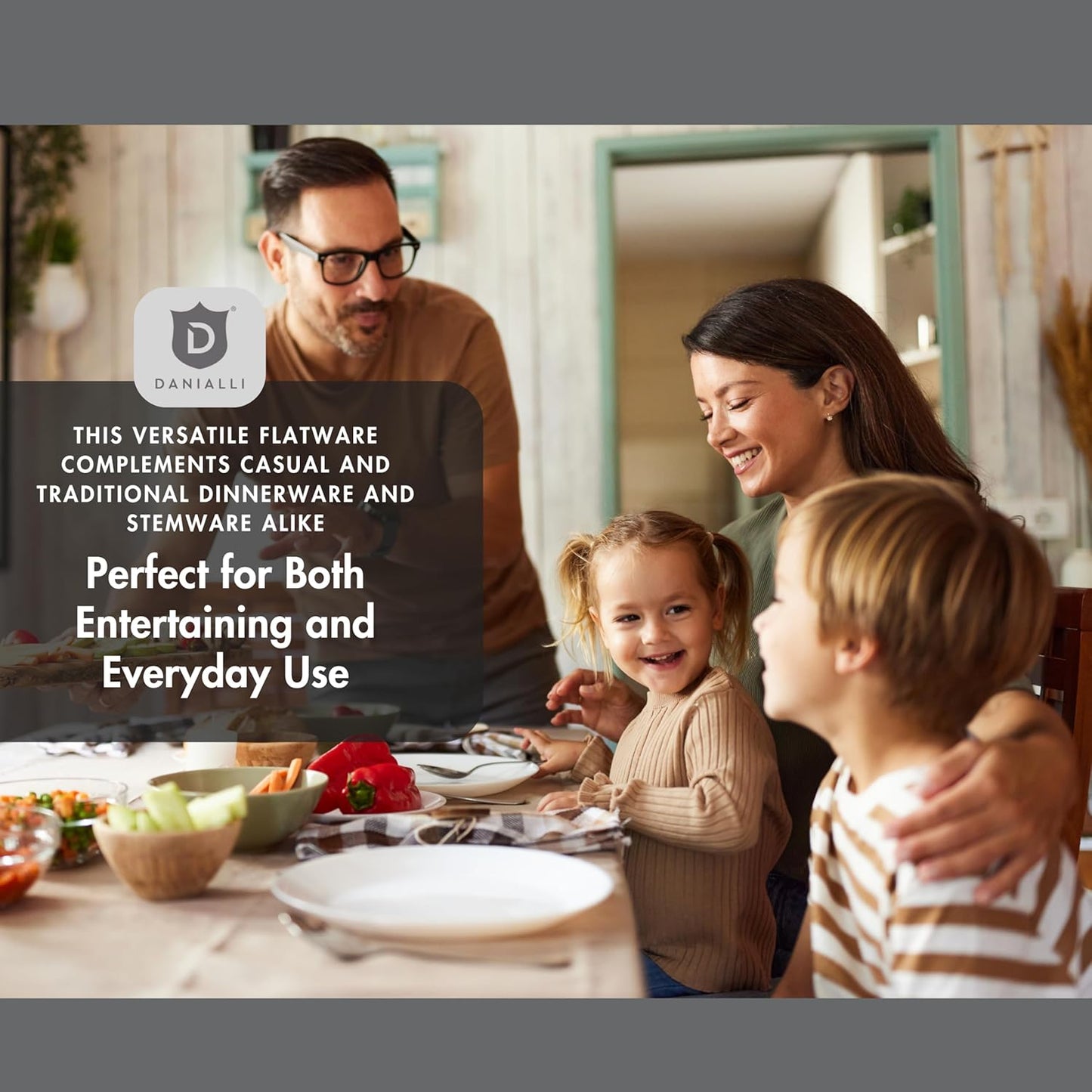 Modern Sleek Silverware Set - 18/10 Stainless Steel Flatware Set for Elegant Dining - Dishwasher Safe Cutlery Set (20-Piece)