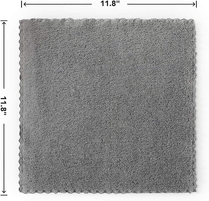 12 Pack Cleaning Cloth,Ultra Soft Absorbent Quick Drying Microfiber Cleaning rags,No scratches,Reusable,Washable,Lint Free Cleaning Towels for Kitchen,Window,Glass,car,11.8"×11.8",(Multicolor)