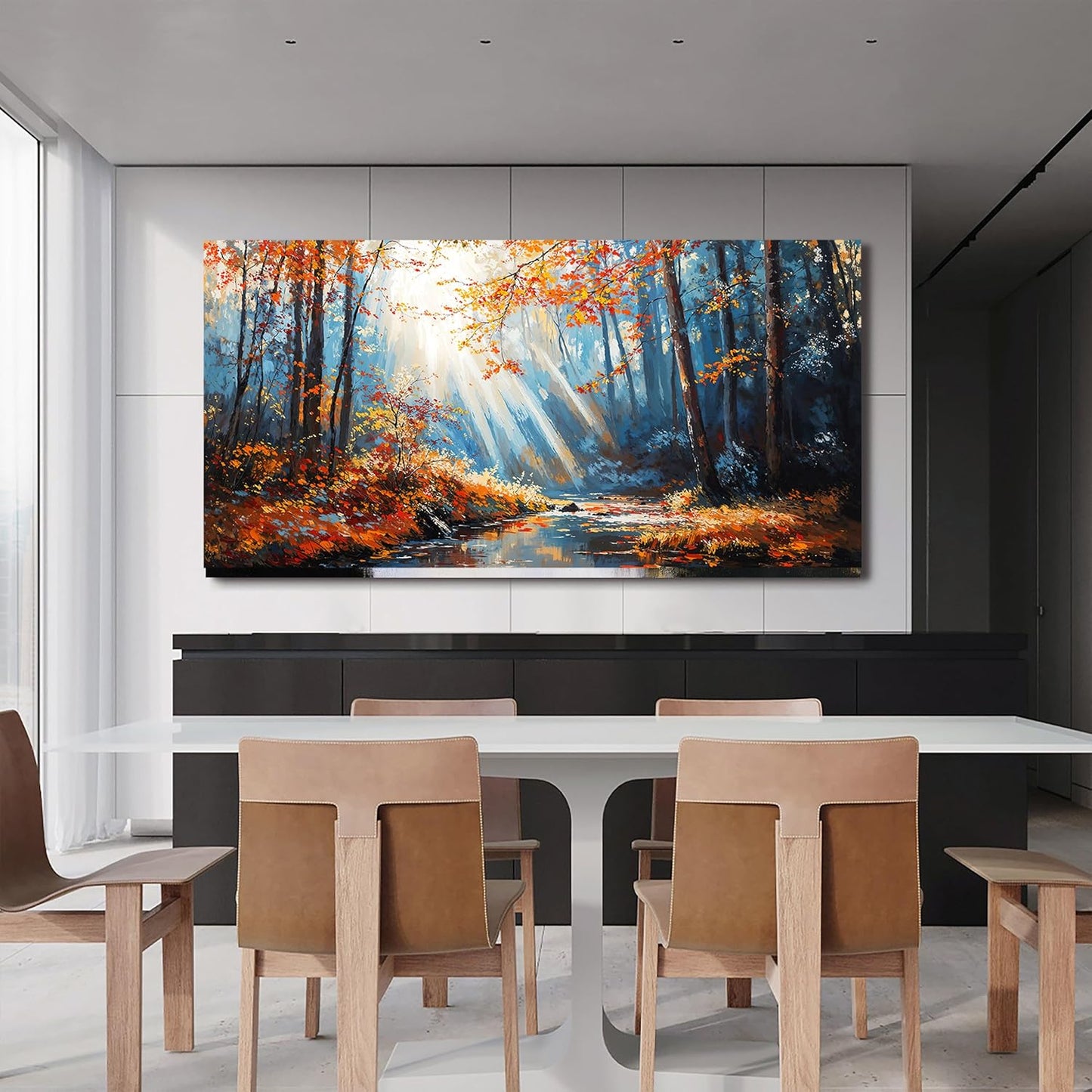 Large Canvas Wall Art Decor Nature Landscape Wall Art Decorations Modern Botanical Wall Art Prints Art Work For Wall Decor Forest Wall Art Pictures For Living Room Bedroom Office Decor 29"X 58"