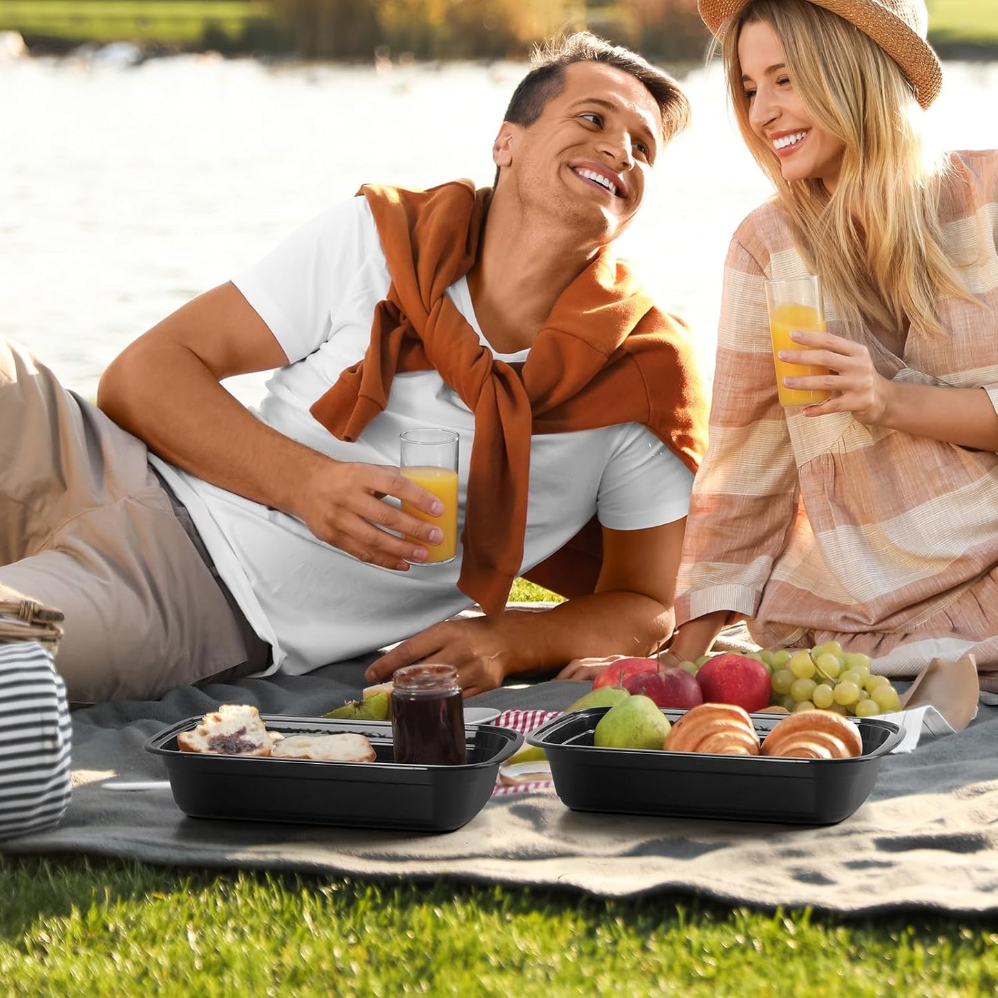 50 Pack Meal Prep Containers Reusable,1-Compartment Plastic Food Storage Containers with Lids,Bento Box,Microwave,Freezer,Dishwasher Safe,Lightweight & Durable,32oz