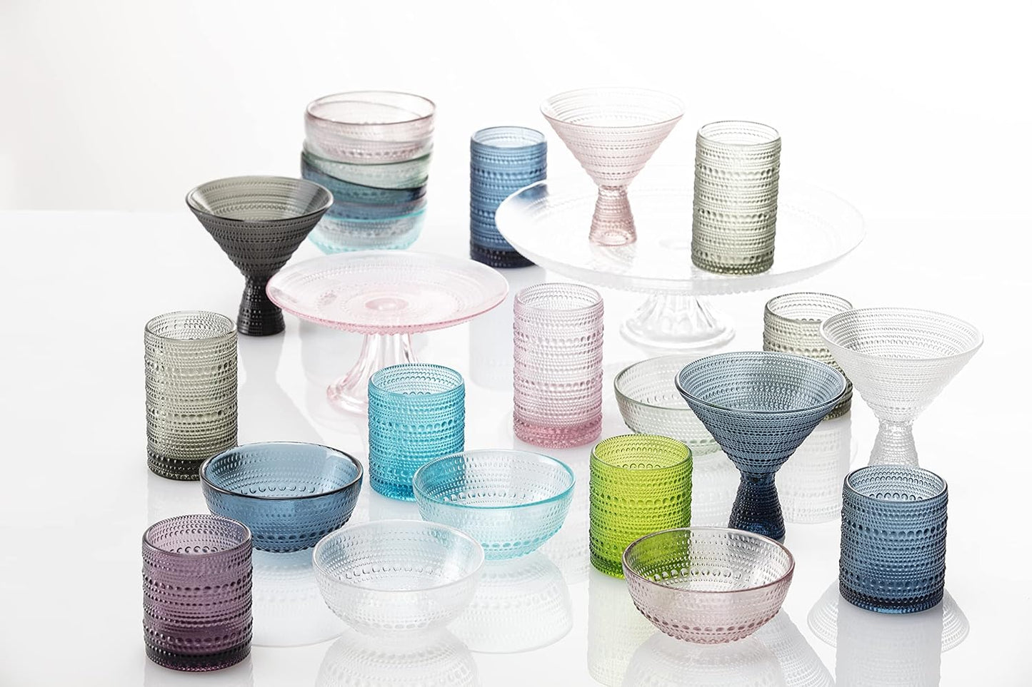 FORTESSA Jupiter Beaded Hobnail Glass Vintage Themed Dinnerware Set, 13.5 Ounce All-Purpose Glass Bowl (Set of 6) Dishwasher-Safe, Clear