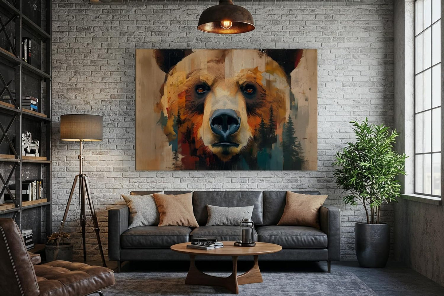 Wildlife Canvas Prints - Wild Animals Home Decor - Medium, Large, and Extra Large Wall Art for Living Room, Bathroom, Kitchen (The Forest Spirit, 39L" x 59W")