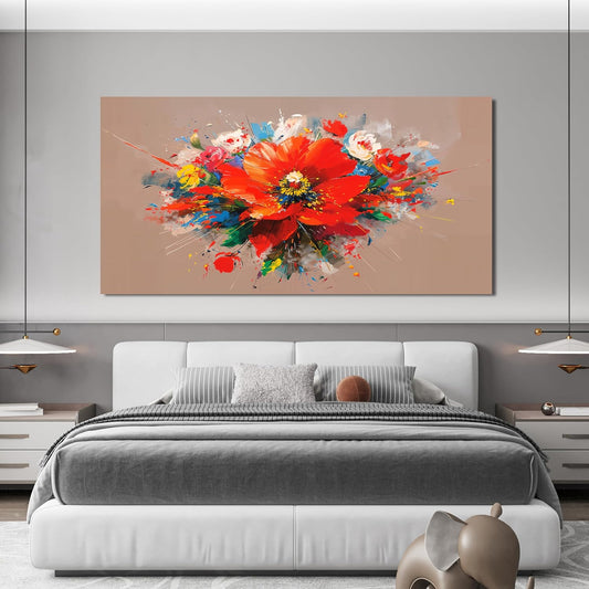 Canvas Oversized Wall Art Decor Modern Large Wall Art for Living Room Canvas Art Wall Decor Colorful Botanical Wall Art Prints Flowers Artwork for Walls Bederoom Office Home Decor Aesthetic 29" X 58"