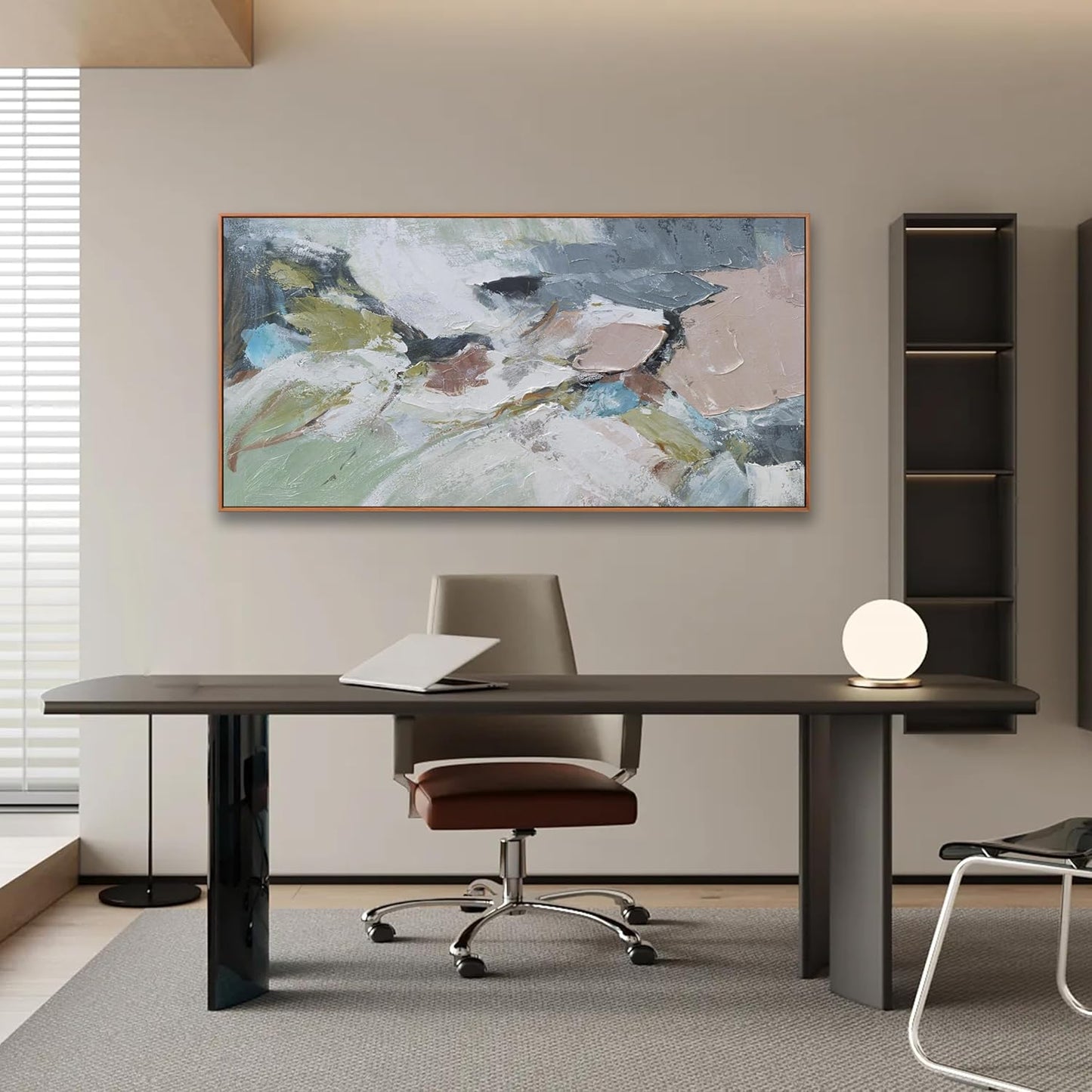 Abstract Wall Art Framed Ready To Hang Home Decor Artwork Wall Art Colorful Wall Decor Prints Canvas Painting For Living Room Bedroom Office Apartment Decoration 24"X48"