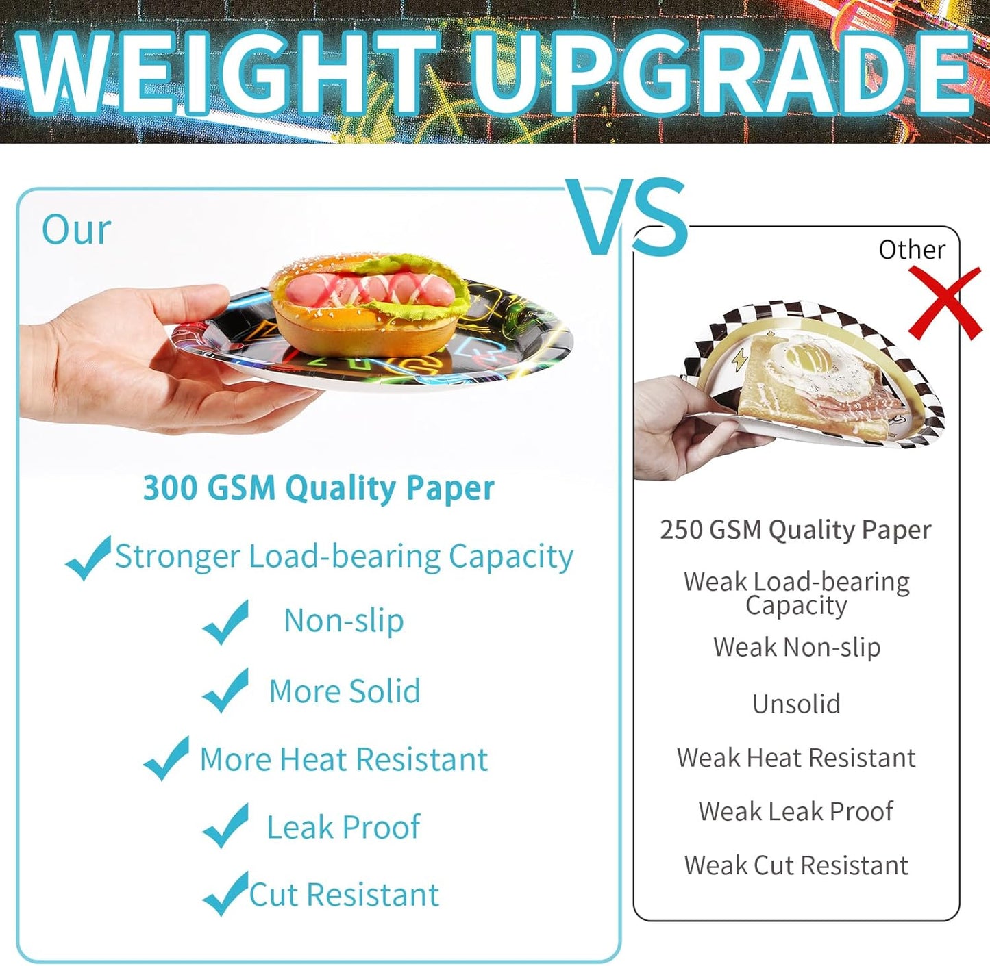 96 Pcs Laser Tag Party Supplies Disposable Glow Neon Plates Napkins Forks Tableware Set Laser Tag Party Favors for Kids Boys Girls Neon Glow Shooting Game Laser Tag Birthday Decorations Serves 24