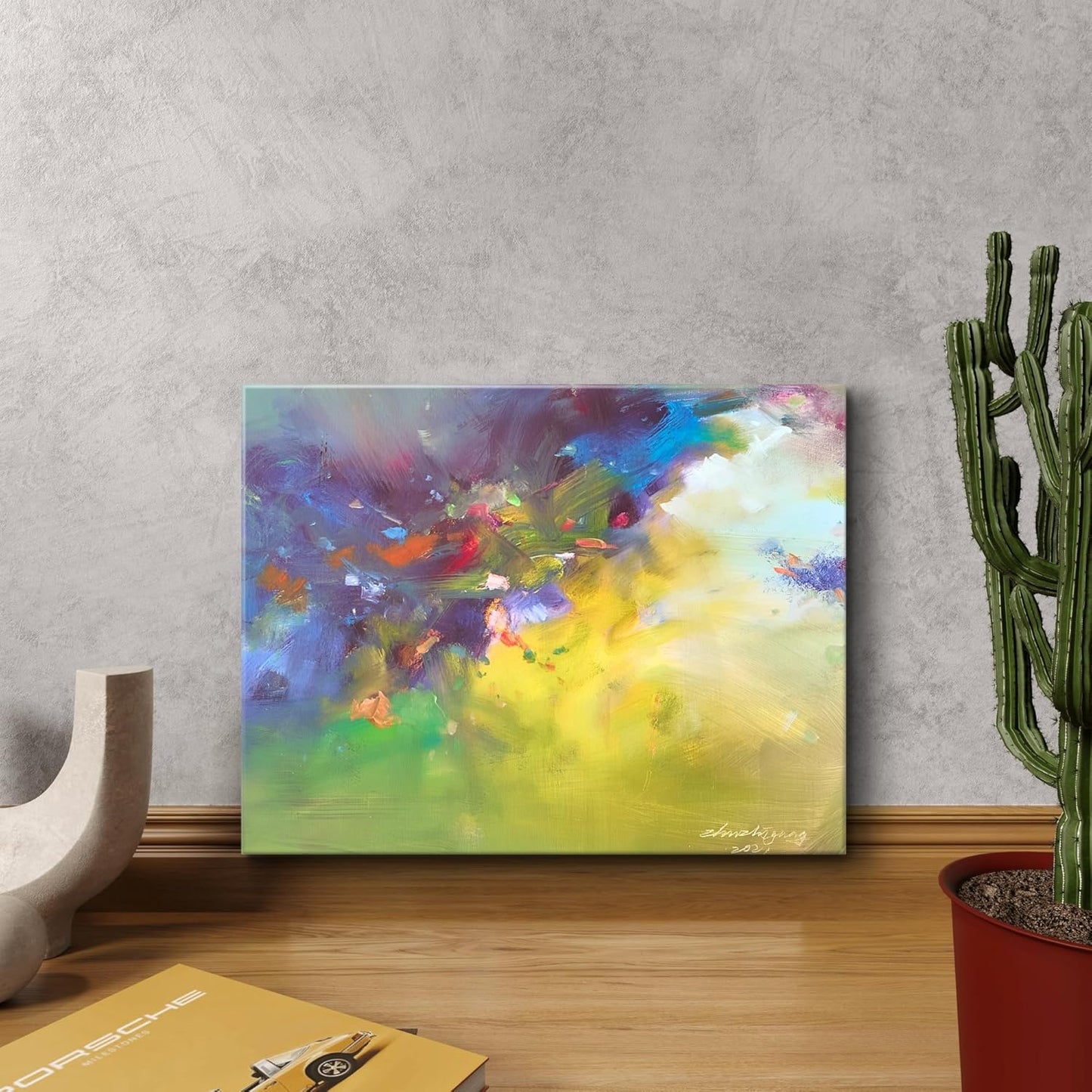 Gloliv Canvas Wall Art for Living Room – Abstract Wall Decor Painting, Artist-Authorized Reproduction Print – Modern Canvas Prints for Office, Bedroom, Bathroom & Kitchen Home Decor 14"x11"