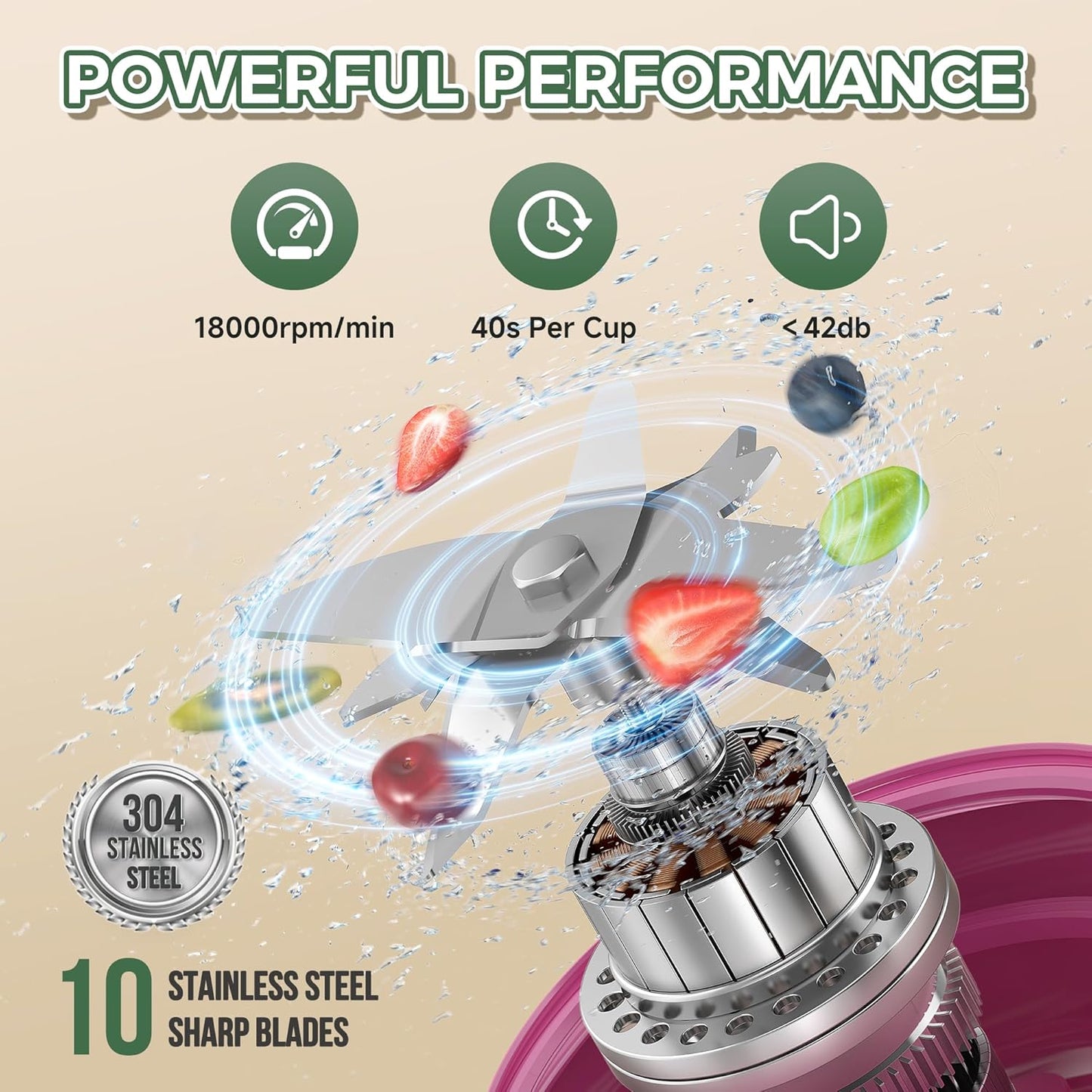 Portable Blender, Prasky Personal Blenders for Shakes and Smoothies with 27oz Cup, Lid and Shoulder Strap, Type-C USB Rechargeable, Personal Size Blenders BPA-free for Travel/Kitchen (Rose Red)