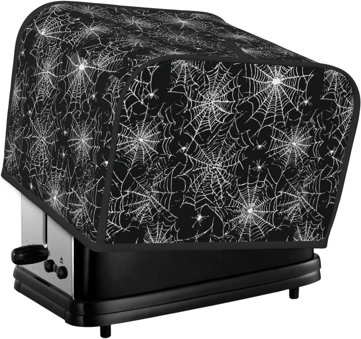 Toaster Cover 4 Slice Halloween Spider Web Pattern Kitchen Small Appliance Covers with Pockets Dust and Fingerprint Protection