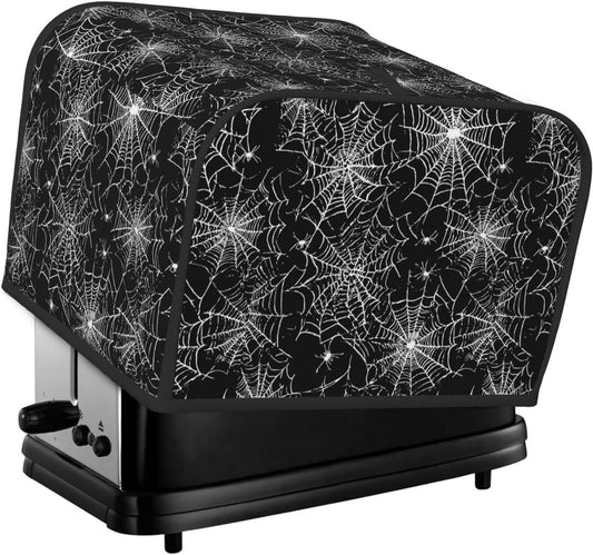 Toaster Cover 4 Slice Halloween Spider Web Pattern Kitchen Small Appliance Covers with Pockets Dust and Fingerprint Protection