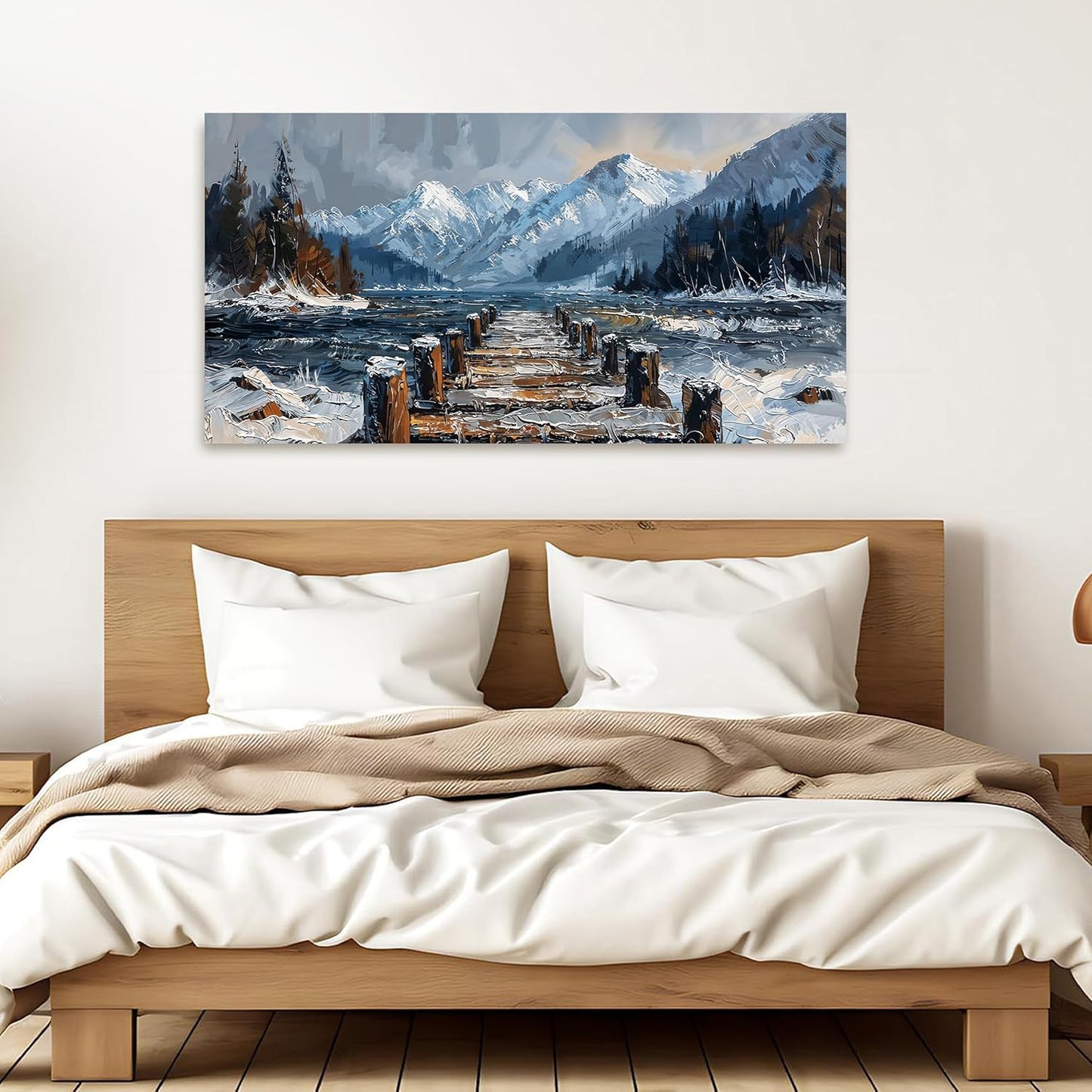 Canvas Wall Art Decor Wall Art Pictures for Living Room Canvas Art Wall Decor Nature Landscape Wall Art Prints Artwork For Walls Modern Coastal Wall Art Decorations Home Ofiice Kitchen Decor 20" X 40"