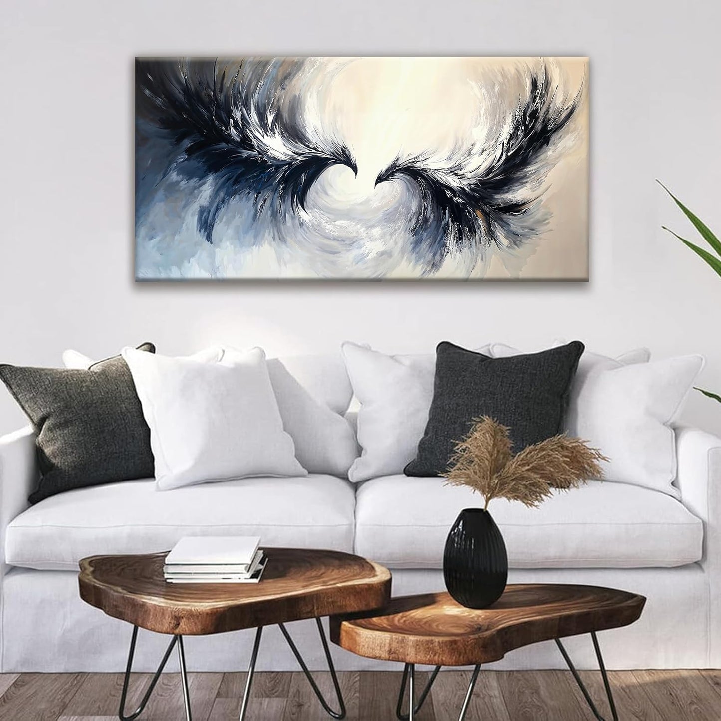 Suconvng Canvas Wall Art Decor Painting Abstract Flying Eagle Wall Art Painting Prints Modern Abstract Wall Decor Picture For Bedroom Home Living Room Office 20 X 40 Inches