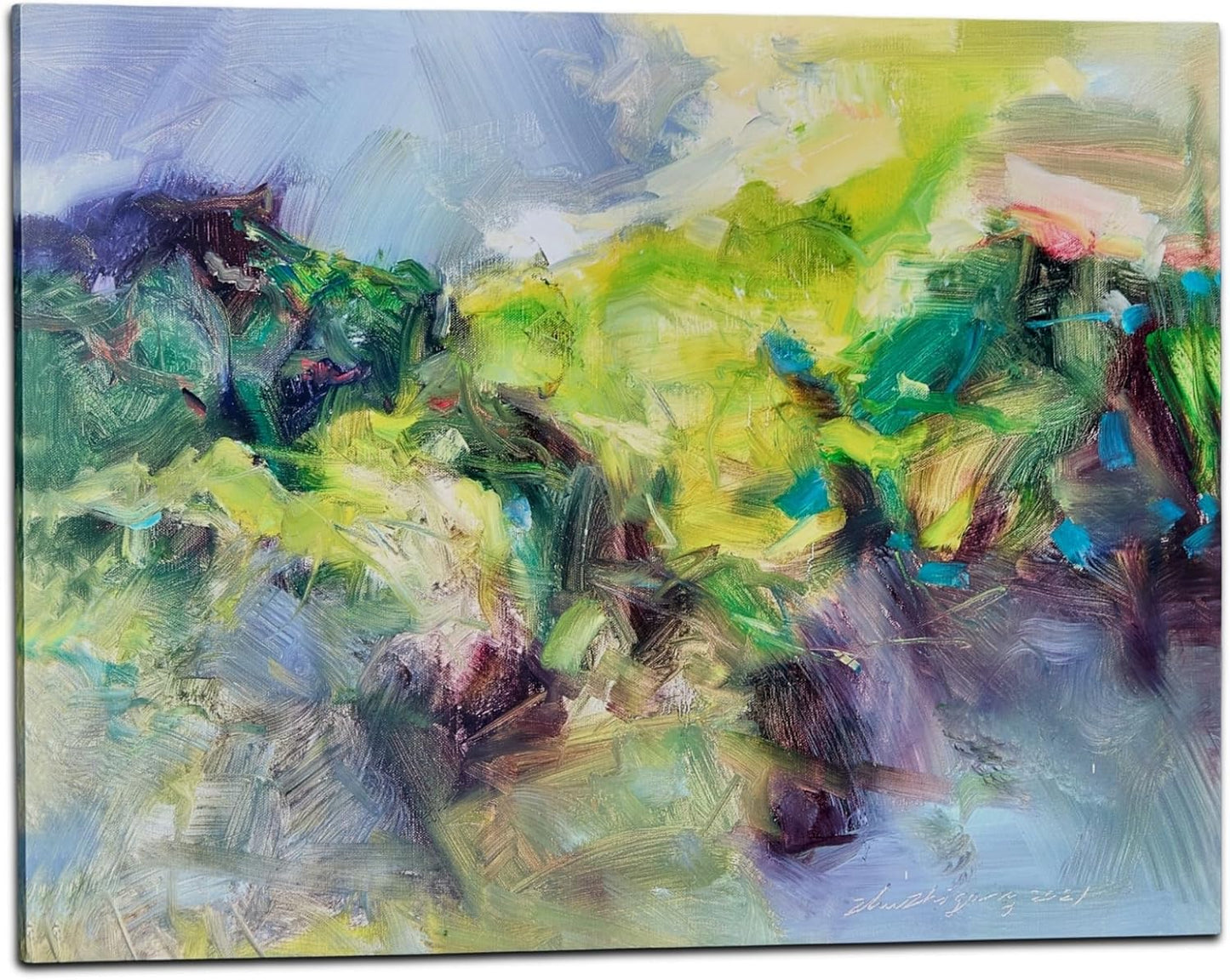 Gloliv Canvas Wall Art – Abstract Wall Decor Painting, Artist-Authorized Reproduction Canvas Prints, Modern Wall Art Decor for Living Room, Bedroom, or Office 14"x11"