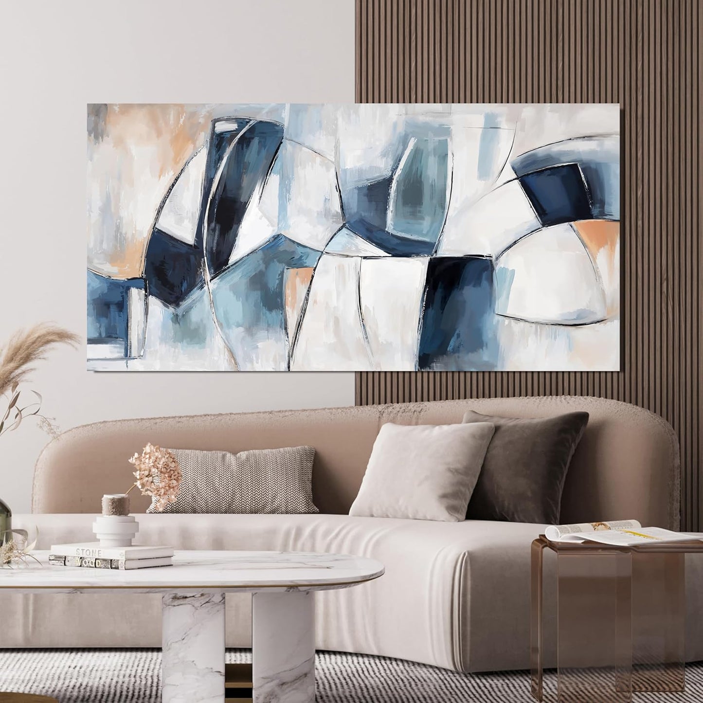 Abstract Canvas Wall Art Decor Modern Large Wall Art for Living Room Abstract Canvas Art Wall Decor Pictures Oversized Colorful Wall Art Prints Artwork for Walls Bedroom Office Home Decor 29"X58"