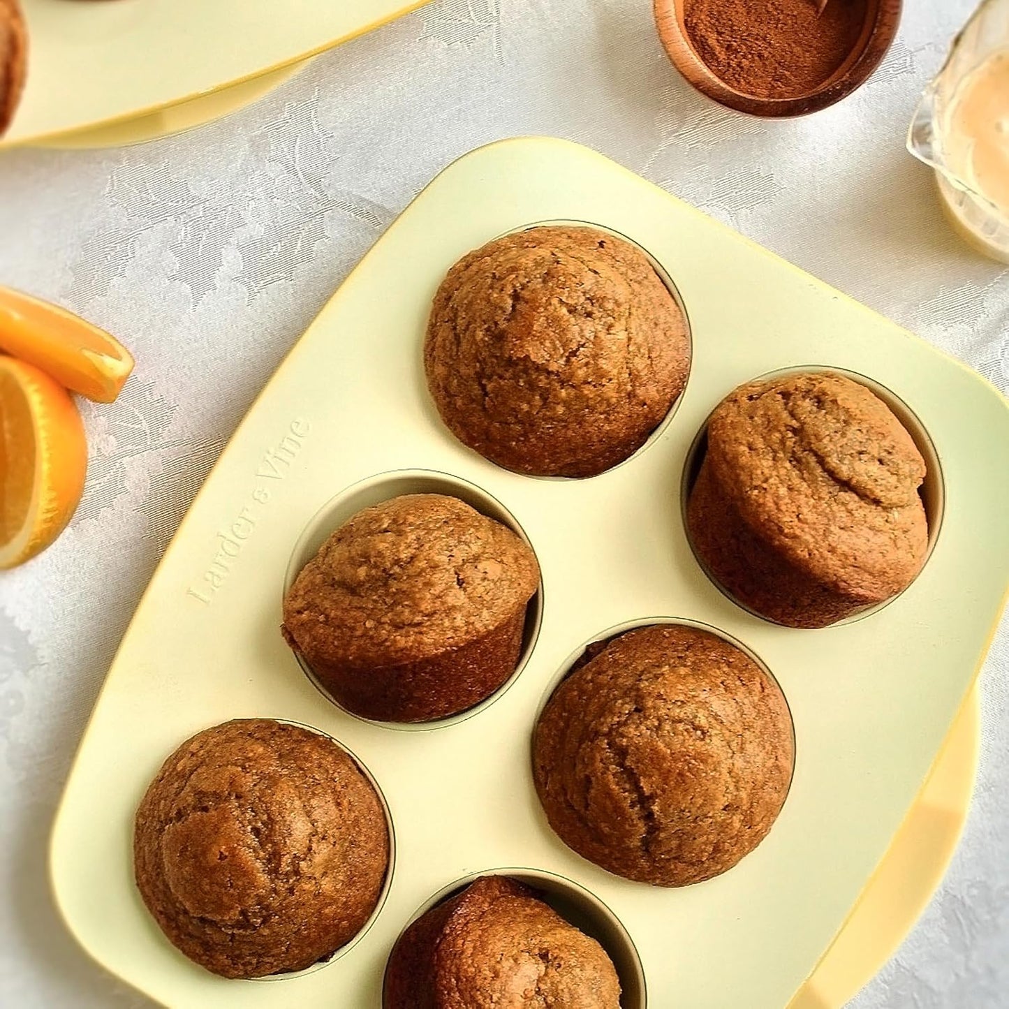 Larder & Vine 8-Piece Bakeware Set | Non-Stick Baking Set with Ceramic Finish | PFAS, PFOA, PTFE, and BPA Free Baking Essentials | Baking Sheets, Muffin Tins and Assorted Baking Pans | Limoncello