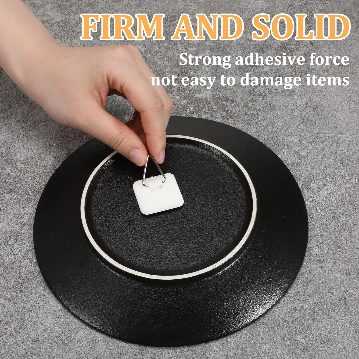 20 Pack Invisible Adhesive Plate Hanger, Invisible Adhesive Picture Hangers for Wall, Vertical Plate Holders for Hanging Decorative Plates Photo Frames Paintings