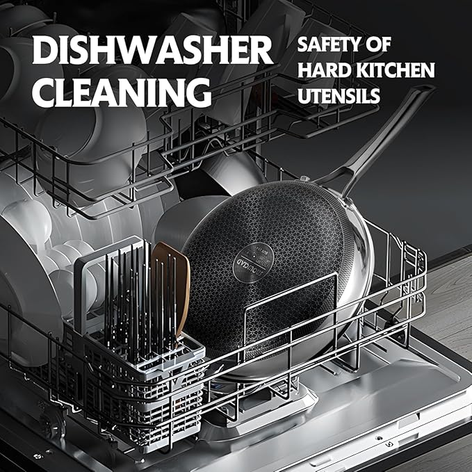 Non Stick Frying Pans, 12 inch with Lid Hybrid Frying Pans Nonstick,non stick Stainless Steel Skillets, Dishwasher/Oven Safe Cookware, Induction Compatible, PFOA Free Cookware