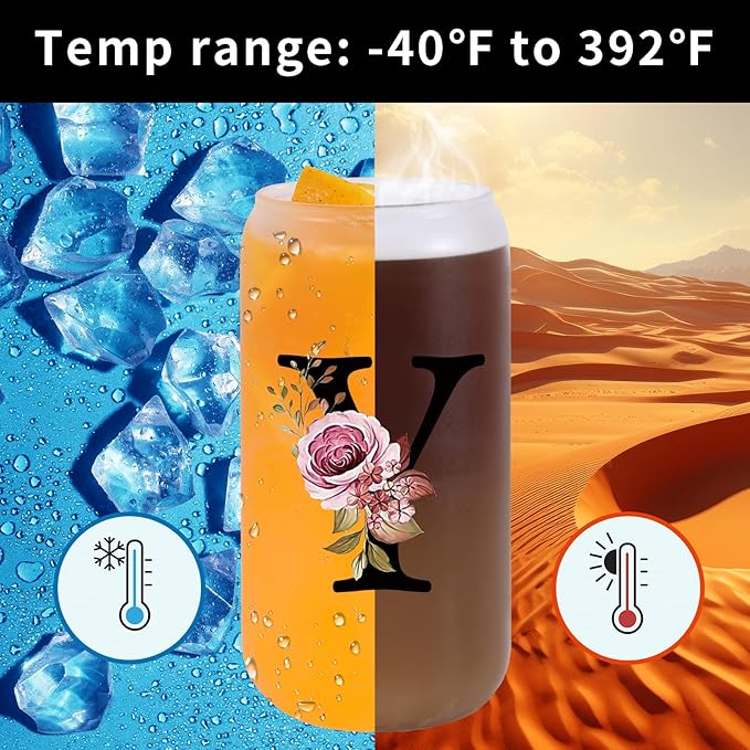 Monogrammed Glass Drinking Cup With Lid Straw Women Men Teacher Gifts Female Male Best New Appreciation Thank you Favorite Good Goodbye Retirement Friends Social Student Bestie,Y