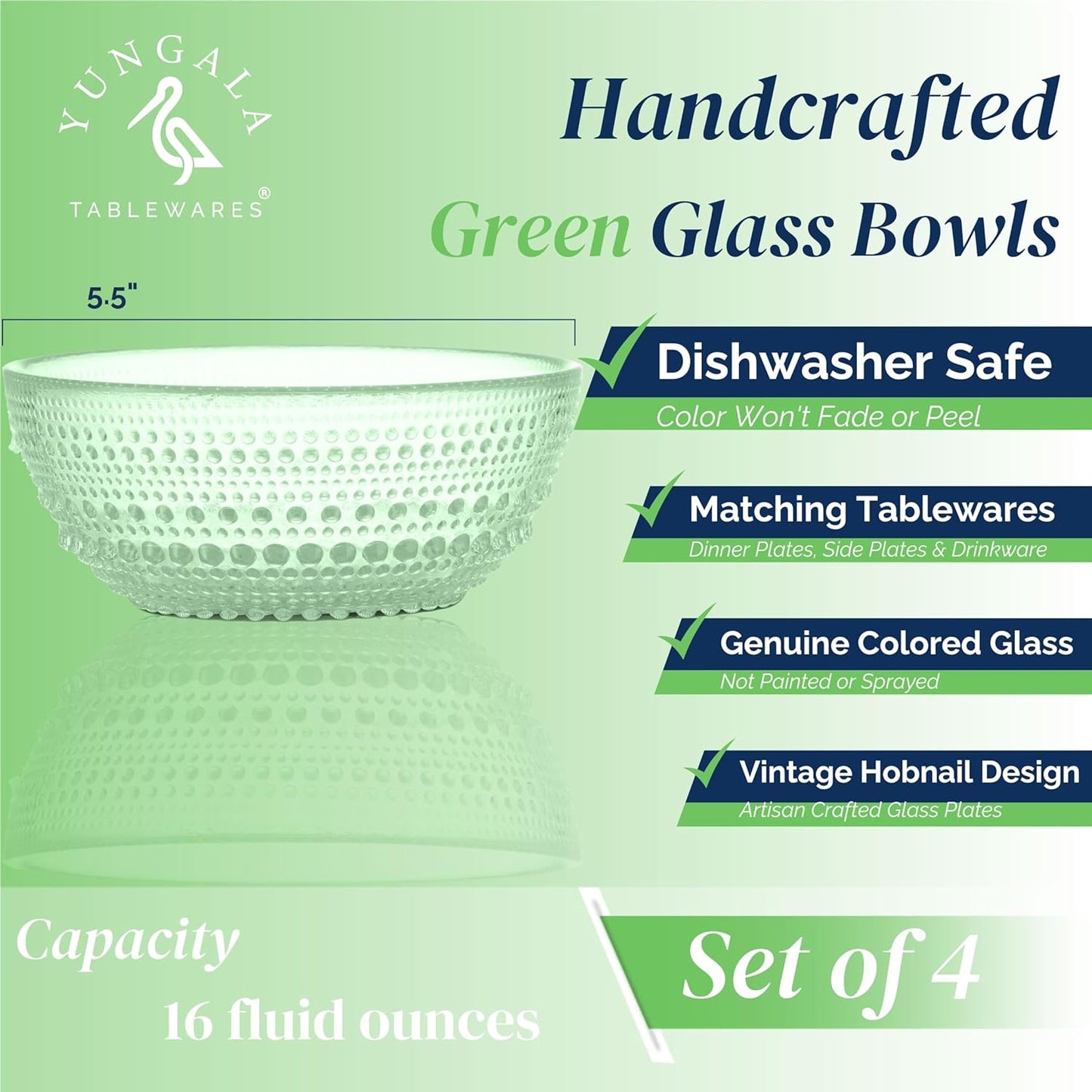 Yungala Green Glass Bowl