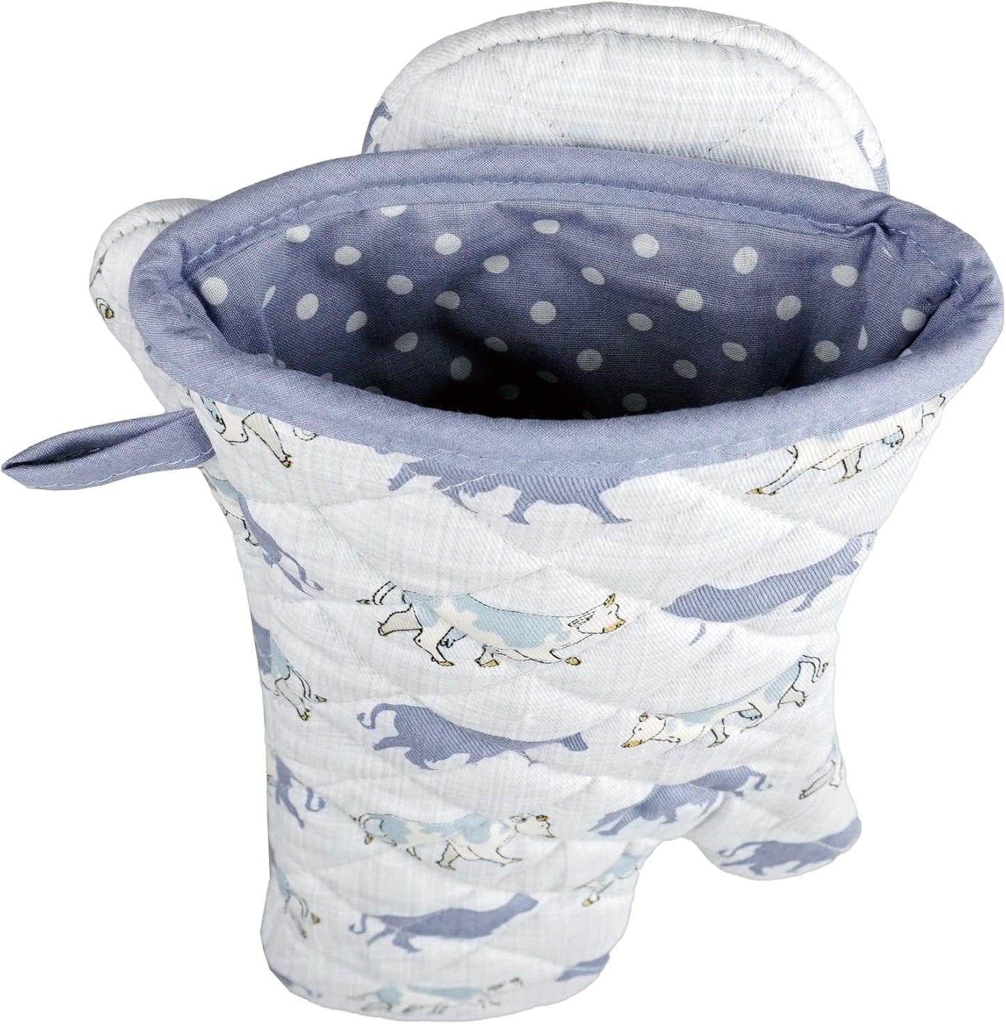 Oven Mitts Cotton Fashion Cute Cow Design 1pair Heat Resistant Oven Gloves Safe Cooking Baking Grilling Barbecue Machine Washable Pot Holders (Cow)