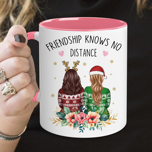 Personalized Friend Mug - Christmas Best Friend, Bestie, Sister, BFF, Her Cup - Long Distance Gifts For Women - Bestie Cup With Heartfelt Quote - Birthday, Christmas Gift For Her
