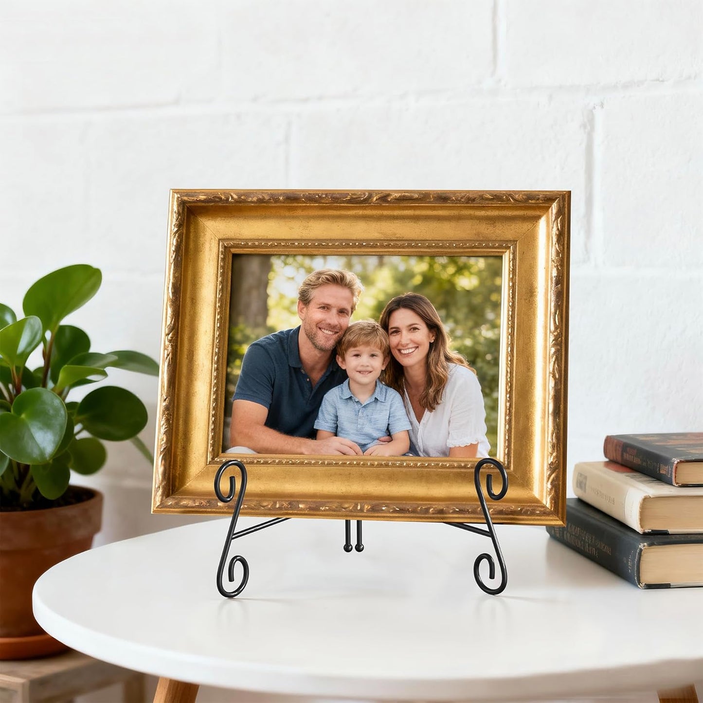 Plate Stand, 12 Inch Plate Holder Display Stand 2 Pack, Black Metal Picture Stand Picture Frame Easel for Home Office Exhibition Reception