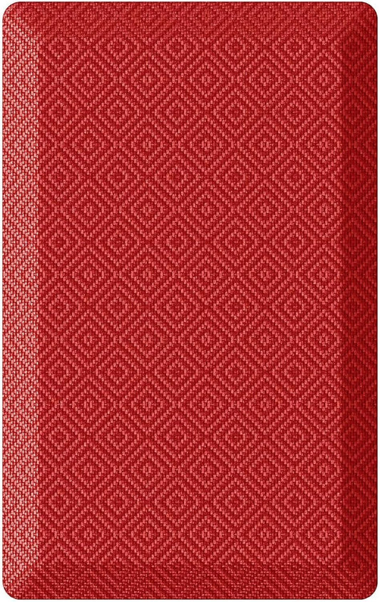 Ophanie Kitchen Mats for Floor, 3/4 Inch Thick Kitchen Rugs, 20''x32'' Anti Fatigue Standing Cushioned Mat, Waterproof,Comfort Ergonomic Mat for Office, Home, Sink, Red Non-Slip Bottom