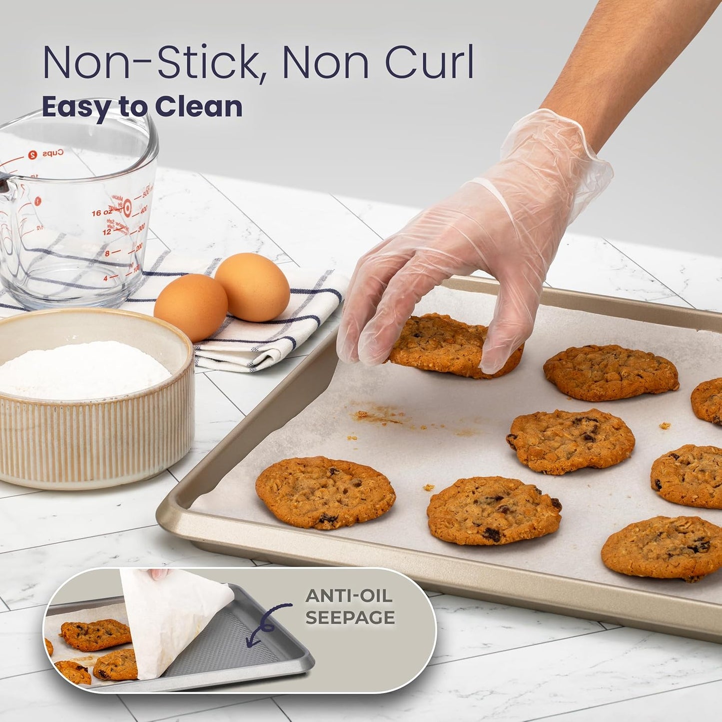 Fit Meal Prep 125 Pcs Parchment Paper Baking Sheets, 16 x 24 inch Pre-Cut Non Stick Full Size White Oven Paper for Cooking, Baking Cookie, Steaming, Grilling Rack, Air Fryer