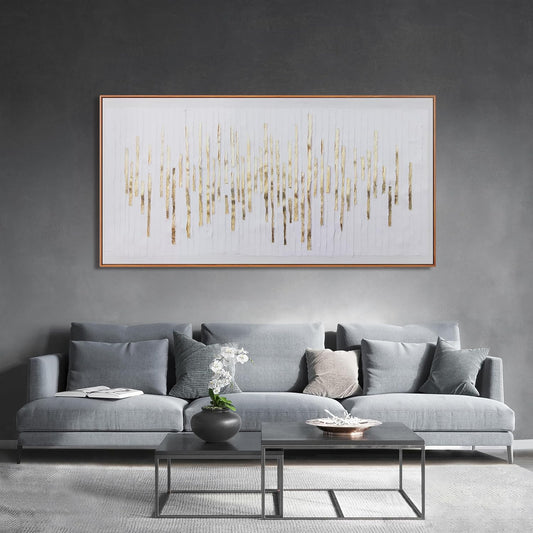 Canvas Wall Art Decor Abstract Canvas Art Wall Decor Large Wall Art for Living Rroom Modern Abstract Wall Art Prints White Gold Wall Art Decorations Artwork for Walls Bedroom Office Decor 29" x 58"