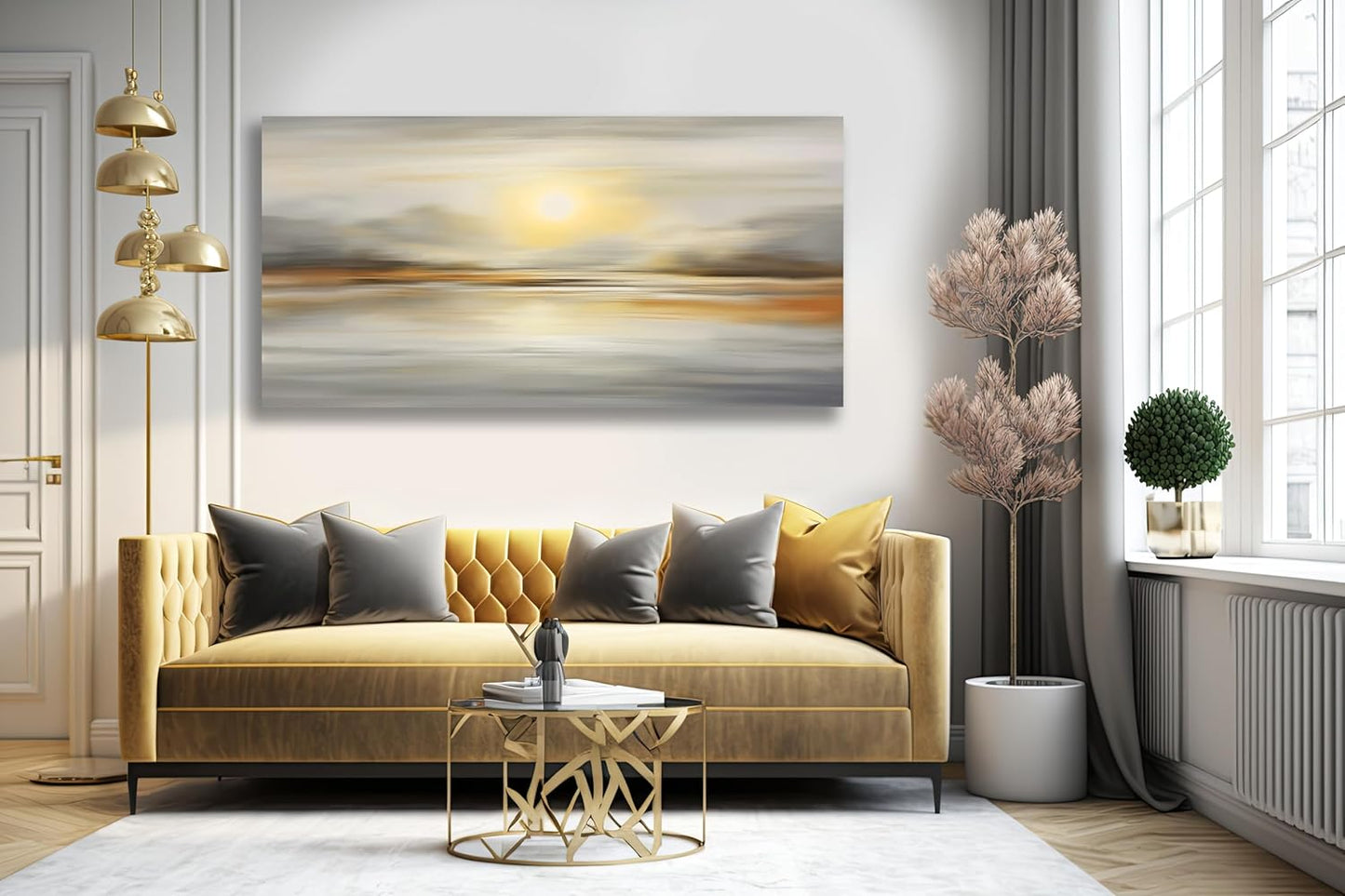 VHMING Abstract Canvas Wall Art Seascape Canvas Printing Abstract Art Wall Decor Artwork for Living Room Bedroom Dining Room Home Office Decor 20x40inch