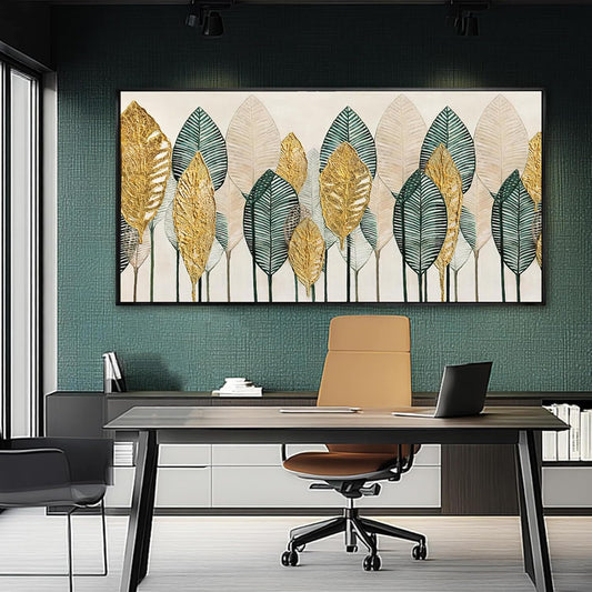 CHUDANHAO Vintage Wall Decor Gold Foil Wall Art Abstract Home Decorations Textured Artwork for Walls 24"x48" Pictures for Bedroom Office Art