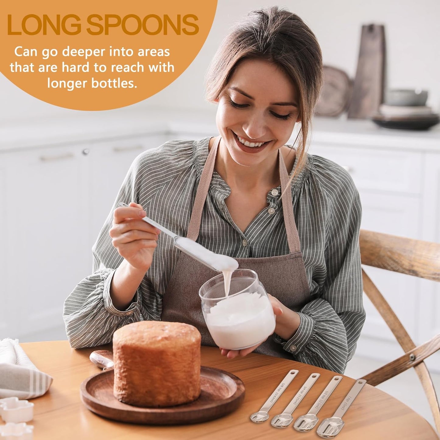 Stainless Steel Measuring Cups & Spoons Set for Cooking and Baking, Nesting Measuring Cups Measuring Spoons for Measuring Dry or Liquid Ingredients, Kitchen Gadgets, 11Pack