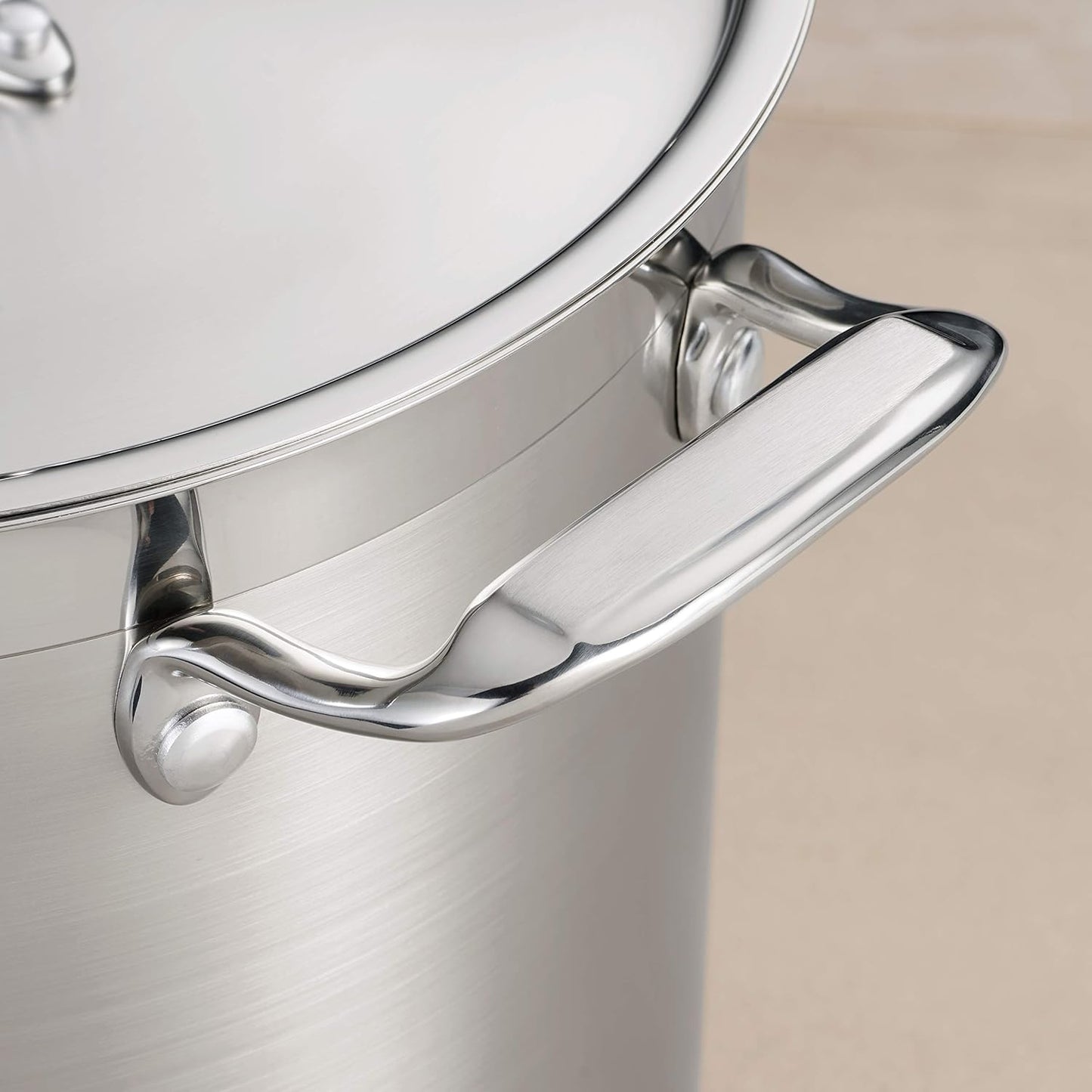 Tramontina Gourmet Stainless Steel 20-Quart Large Stock Pot with Lid