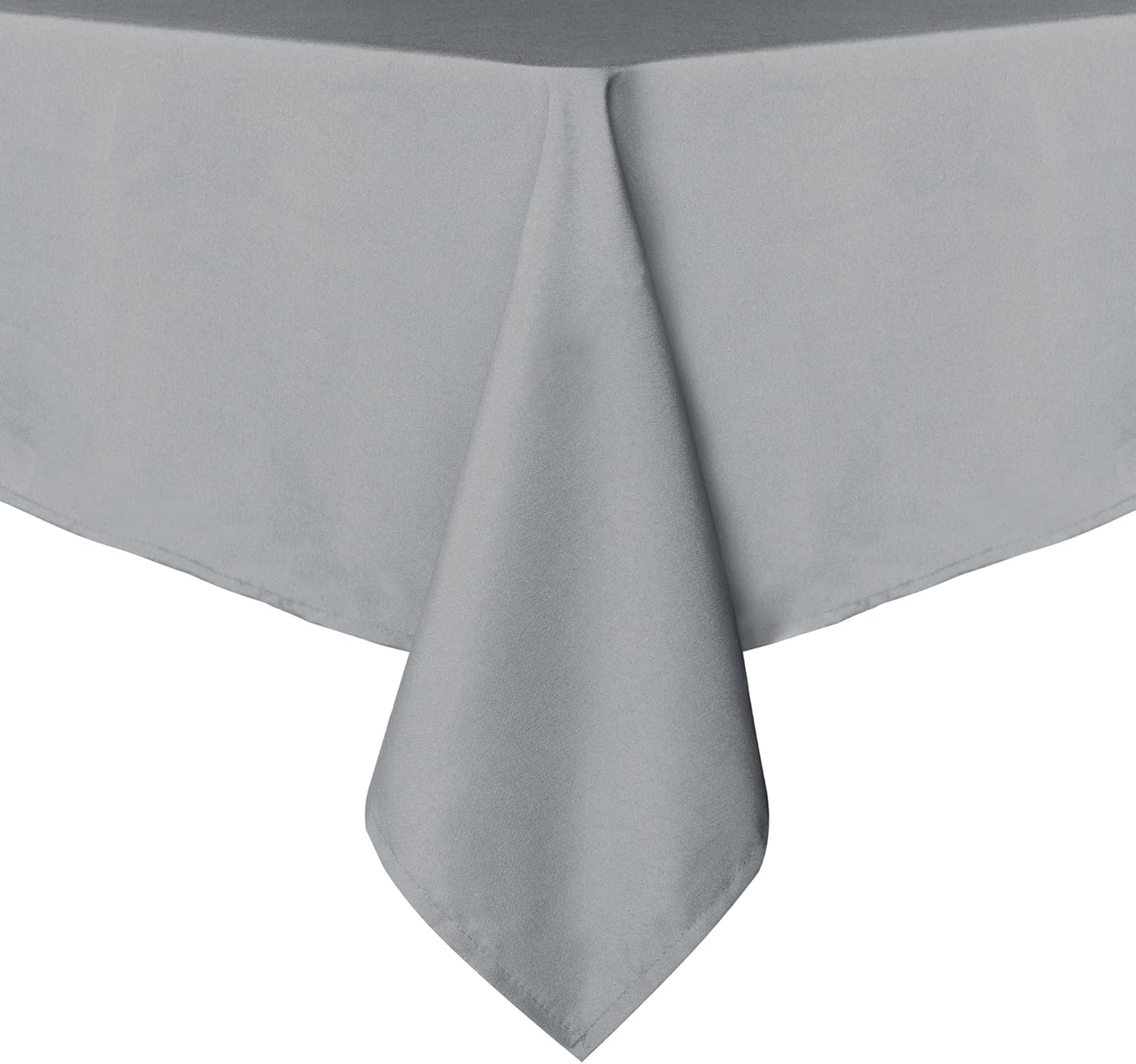 sancua Square Tablecloth - 60 x 60 Inch - Stain and Wrinkle Resistant Washable Polyester Table Cloth, Decorative Fabric Table Cover for Dining Tables, Buffet Parties and Camping, Silver Grey