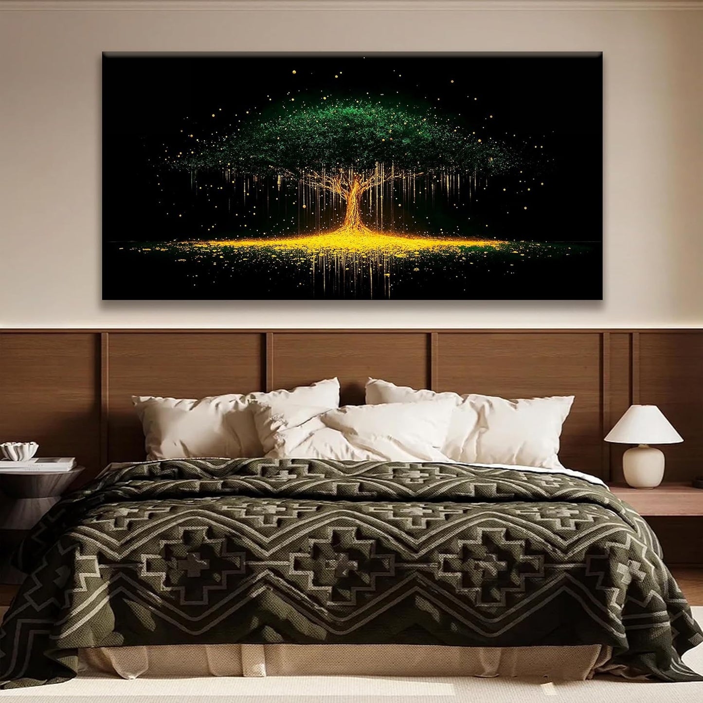 Tsomzxng Large Black And Gold Wall Art For Living Room Canvas Art Wall Decor Modern Minimalist Tree Of Life Wall Art Paintings Pictures For Bedroom Apartment Mural Aesthetic Artwork 29 X 58 In