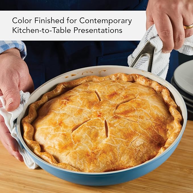 KitchenAid Hard Anodized Ceramic Nonstick Frying Pan/Skillet, 10 Inch - Blue Velvet