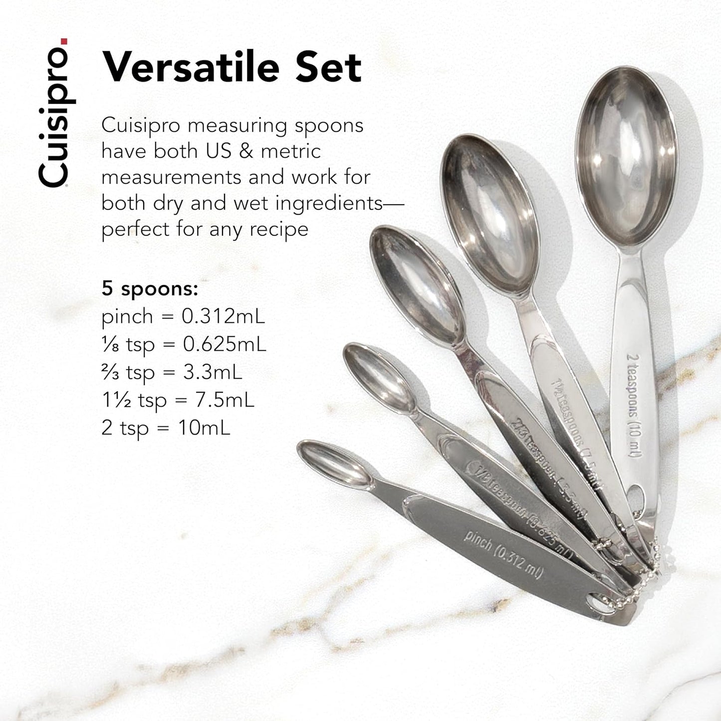 CUISIPRO Odd-Size Measuring Spoon SS 5pc Set