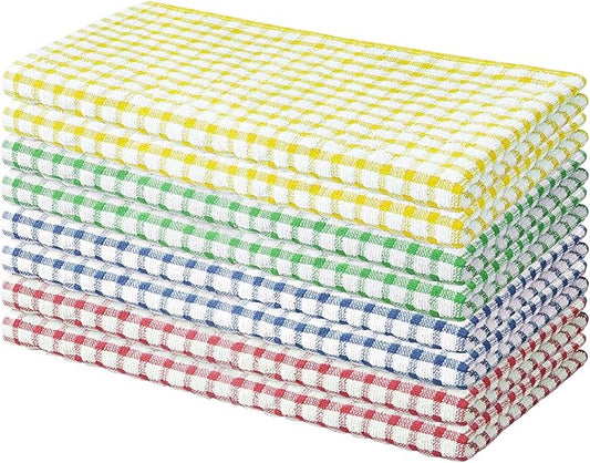Nialnant 8 Pack Kitchen Towels, Dish Towels for Kitchen, 100% Cotton Dish Cloths for Washing Dishes, Quick Drying Reusable Cleaning Rag - 25 x 16 in