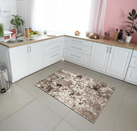 Keen Home Design Area Rugs - 3x5 Non-Shedding, Abstract Rugs for Kitchen, Living Room, Bedroom, Dining Room, Entryway - Size: 3' x 5', Multi