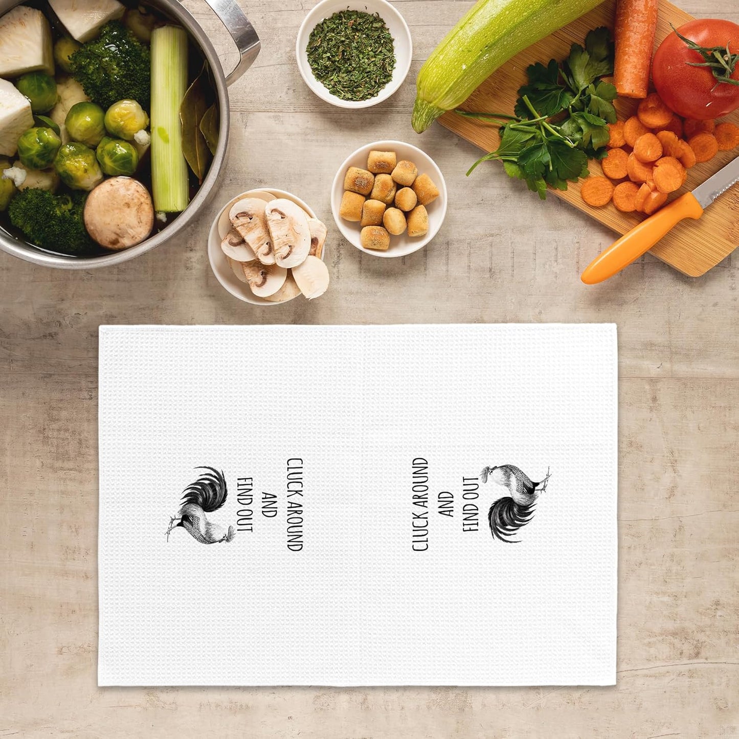 Funny Chicken Kitchen Towels, Chicken Lover Gifts for Women Hand Towels for Kitchen, Farmhouse Chicken Gifts Decorative Tea Towels Dish Towels, Chicken Kitchen Bathroom Decor, 16x24 Inch