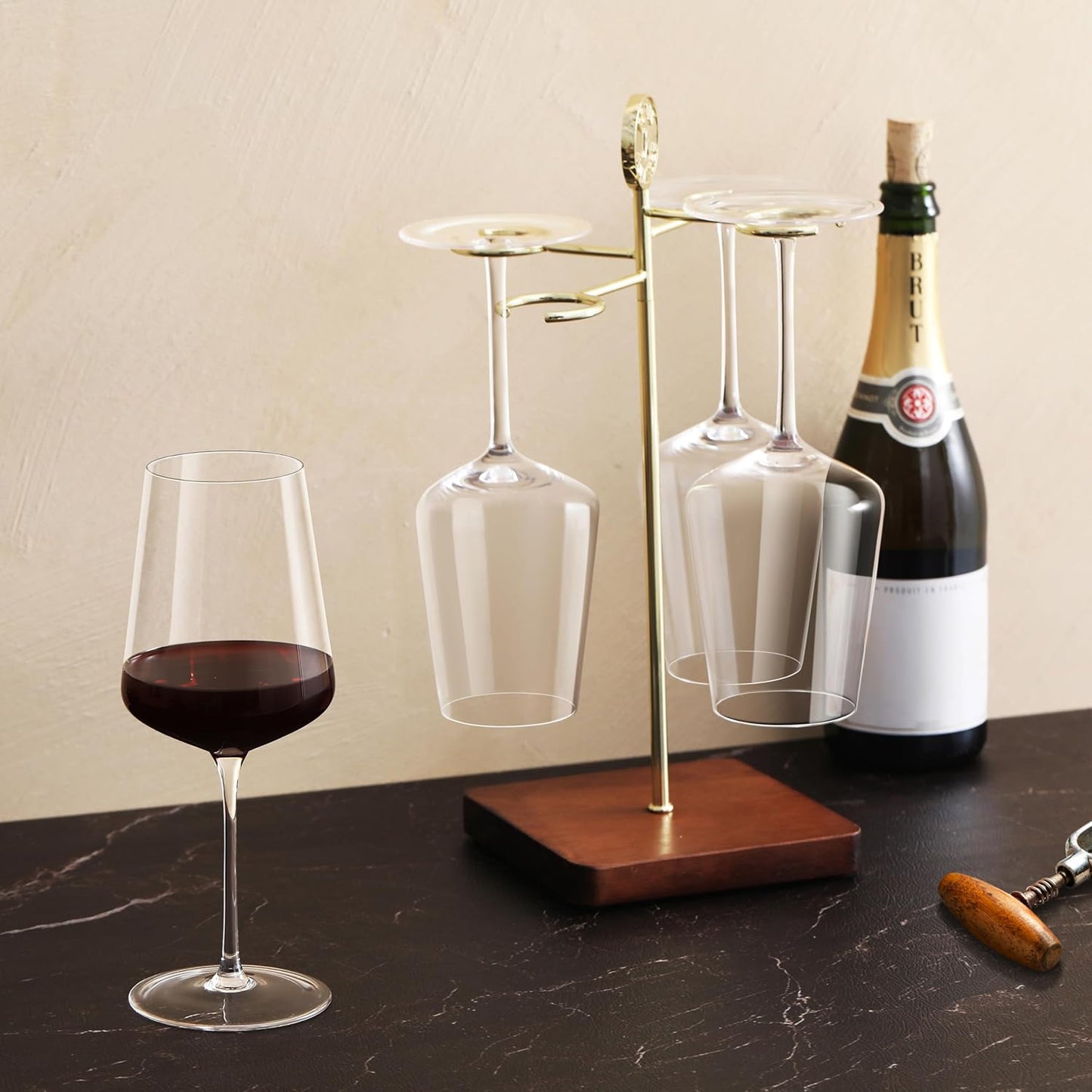 Red Wine Glasses Set of 4, Hand Blown Stemmed Wine Glass 18oz, Premium Crystal White Wine Glasses for Christmas, Birthday, Wedding Gift