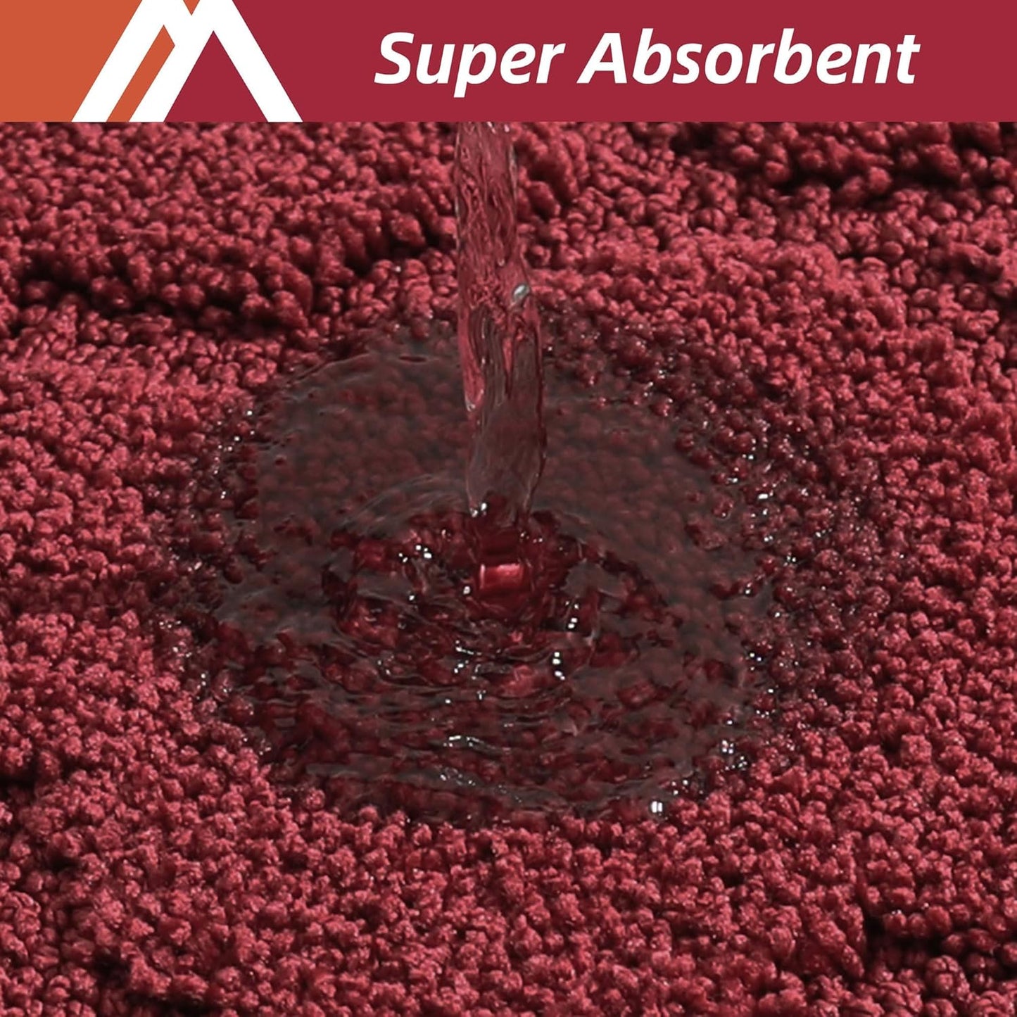 COSY HOMEER Soft Kitchen Floor Mats for in Front of Sink Super Absorbent Kitchen Rugs and Mats 20"x79" Non-Skid Kitchen Mat Standing Mat Washable,Polyester,Red