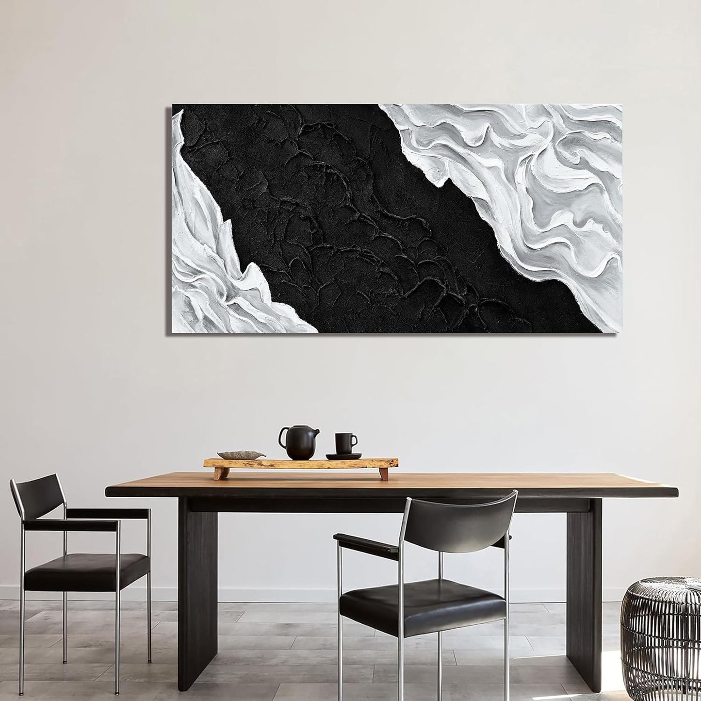 YISXINOAG Abstract Wall Art Small Size Canvas Art Wall Decor Artwork abstract wall decor Modern Minimalist Decor Canvas Painting Black And White Bathroom Wall Decor For Bedroom Office 20" X 40"