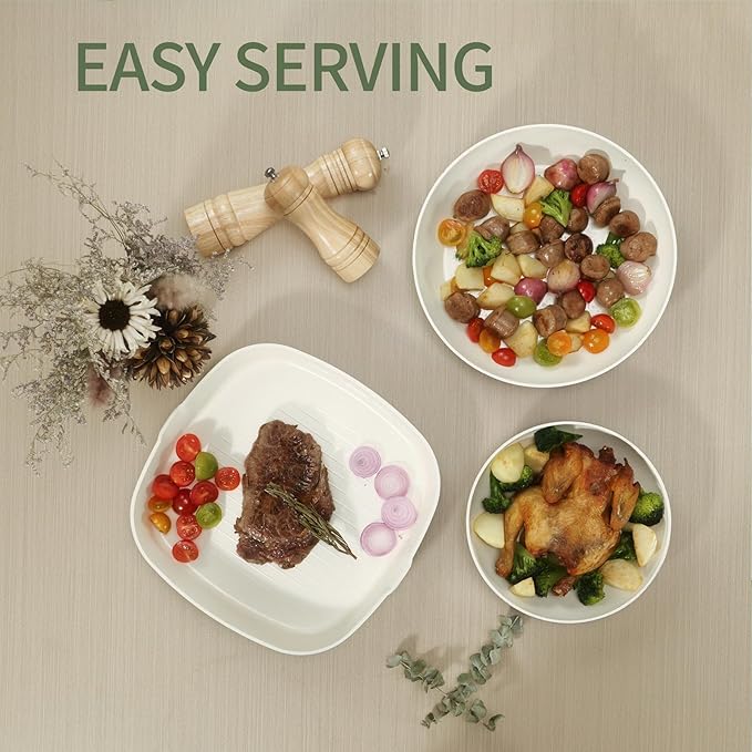 23pcs Ceramic Pots and Pans Set, Nonstick Detachable Handle Cookware, Induction Kitchen Cooking Set with Removable Handle,include Frying Pans & Saucepans Oven Safe(Green)