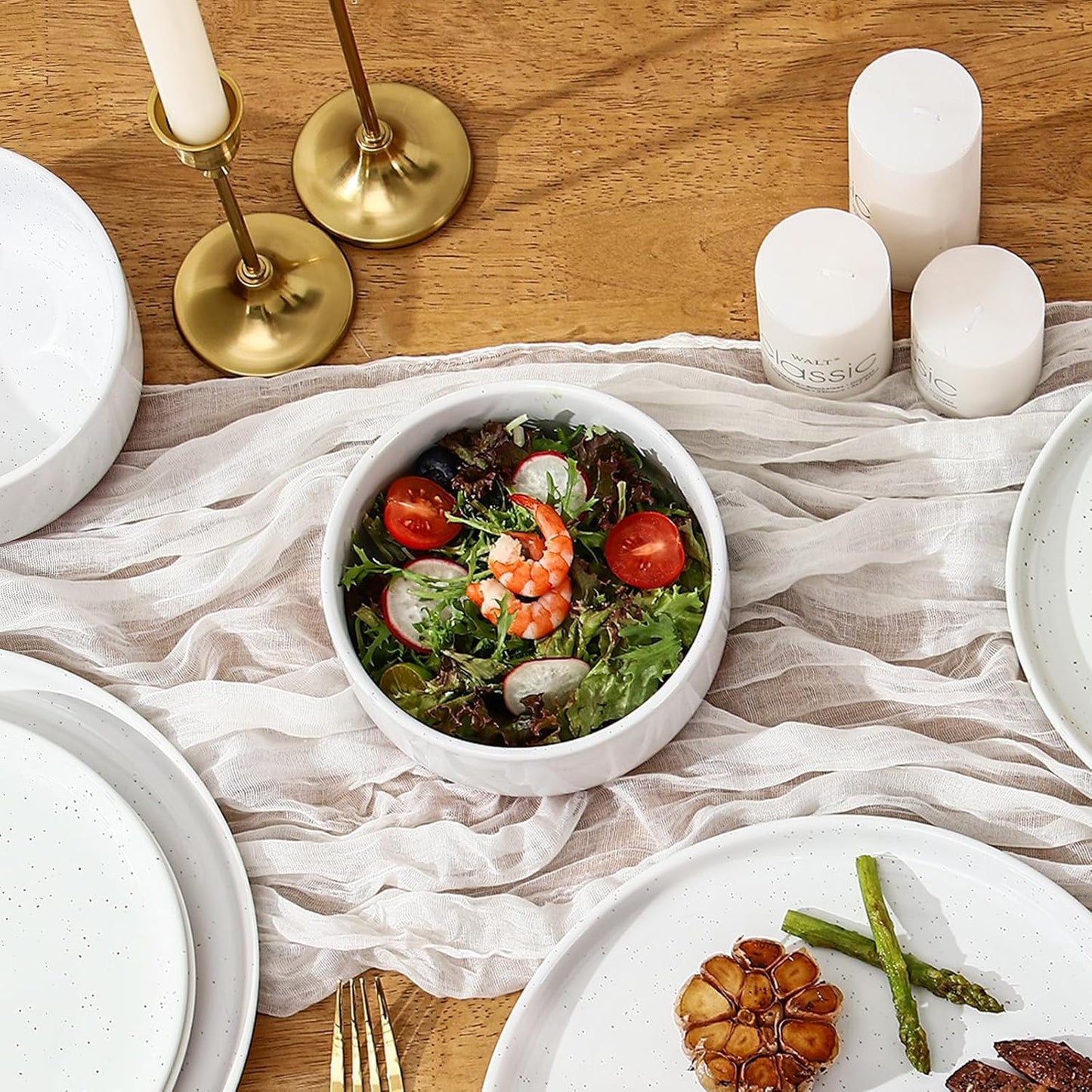 GZG 6 Inch Ceramic Cereal Bowls Set of 4, 28oz Large Soup Salad Pasta Bowls, Porcelain Oatmeal Bowl for Kitchen, Microwave & Dishwasher Safe